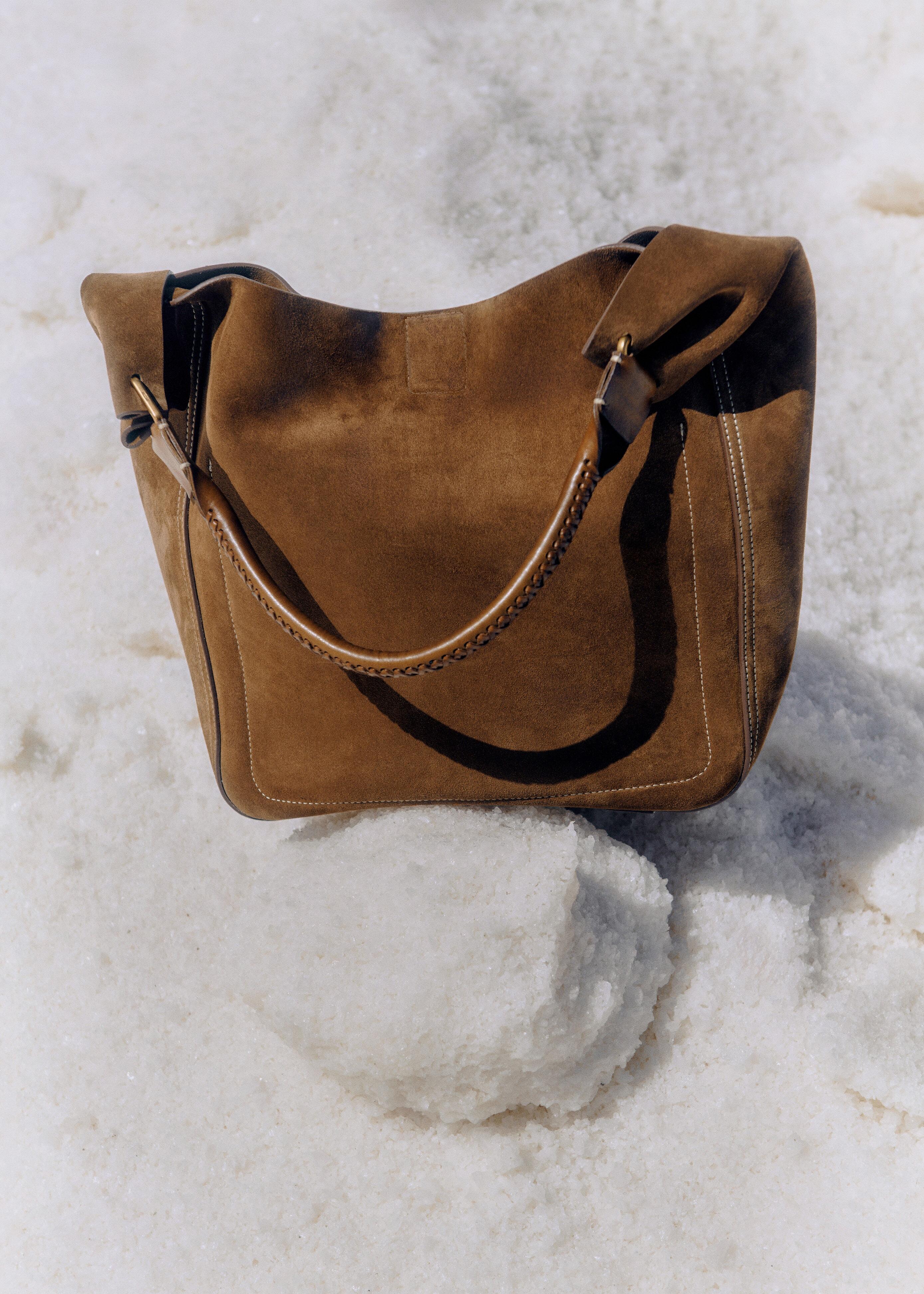 【INCHANT ME】Suede Bucket Cross Bag ME+EM Suede Bucket Bag in Brown | Lyst
