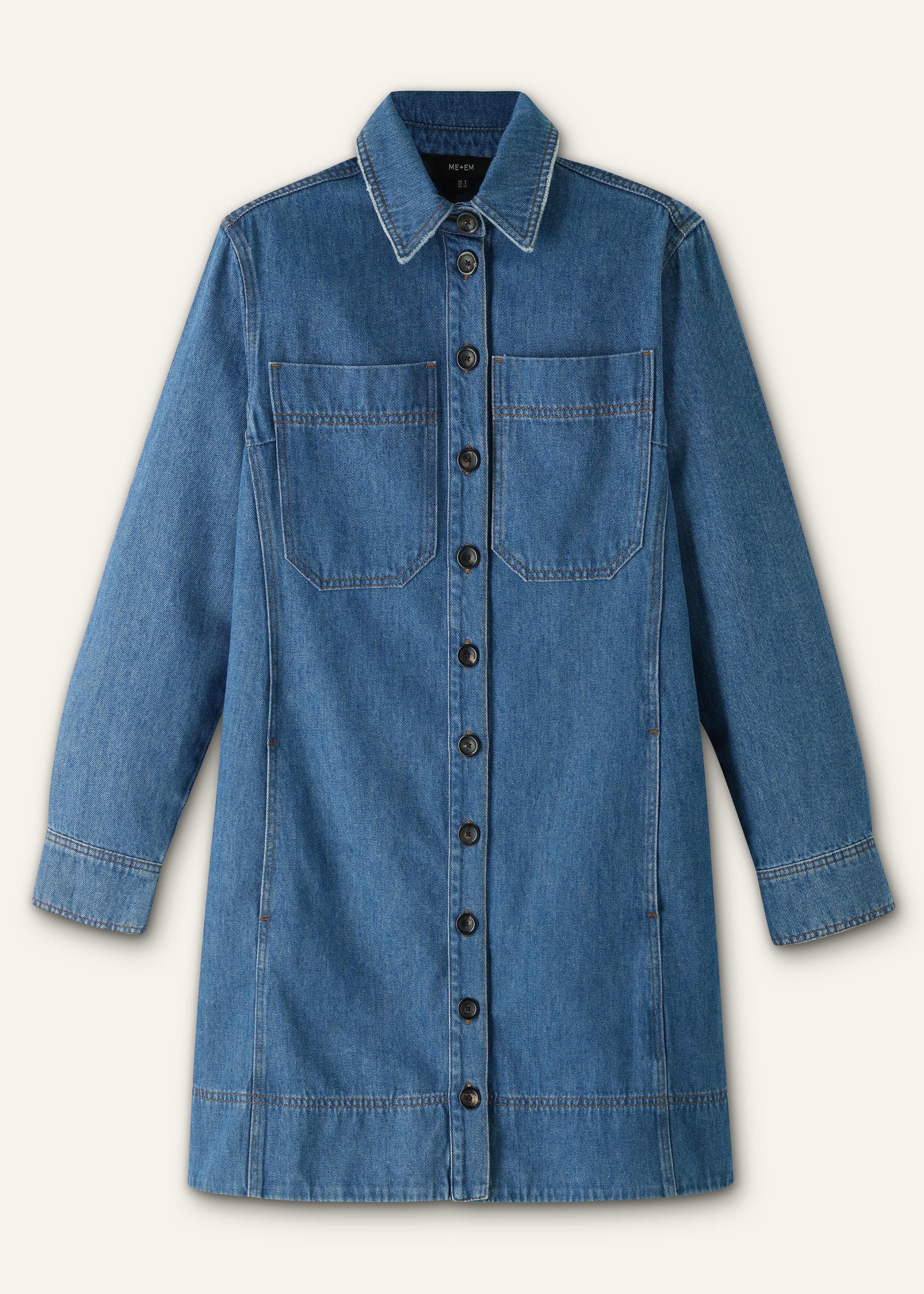 denim shirt dress primark 3-6m Primark's drop-waist denim midi dress