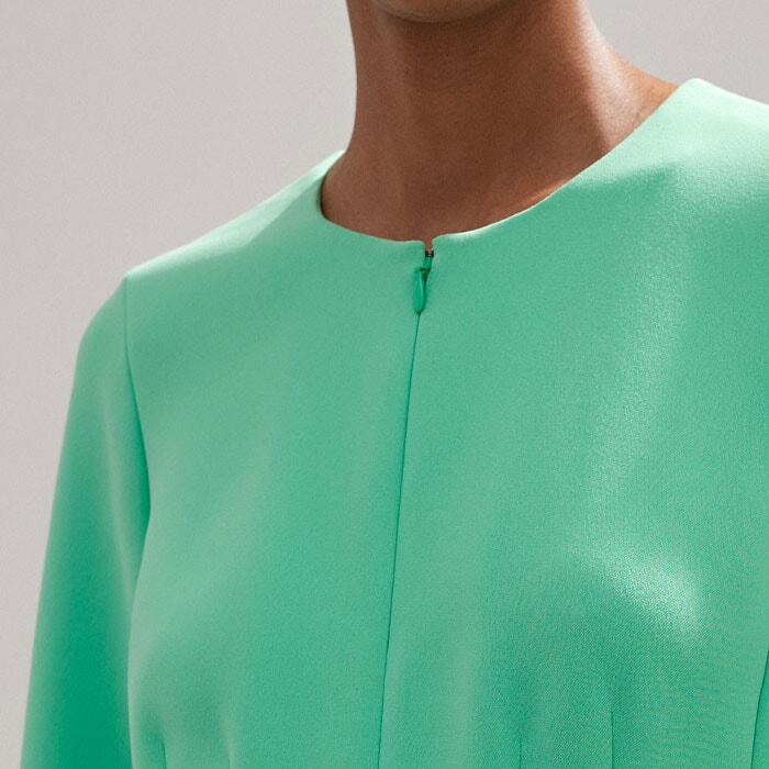 ME+EM Fluid Crepe Elegant Midi Dress in Green | Lyst