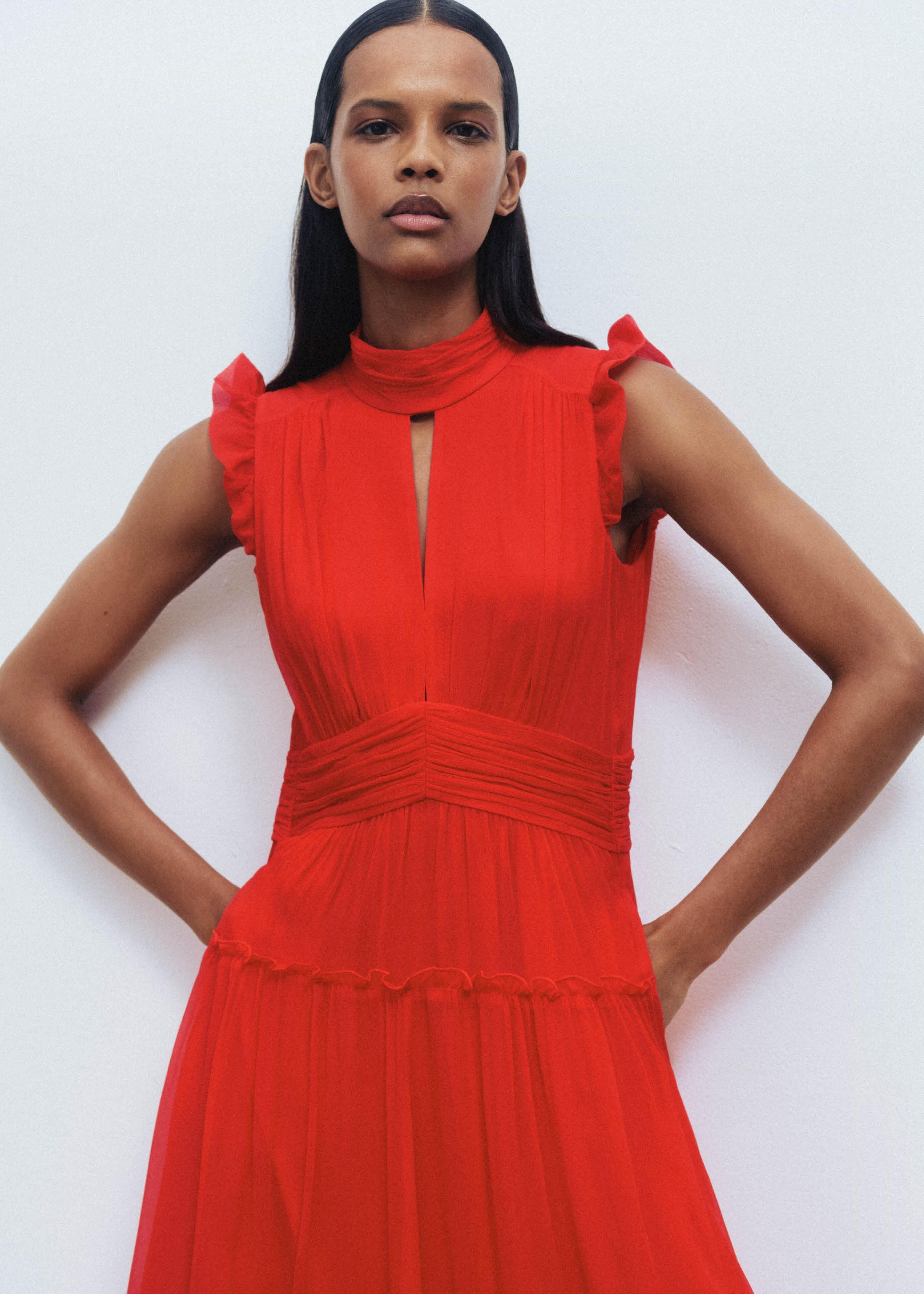 open lace back dress Crinkle Knit Dress Red | Dresses & Jumpsuits