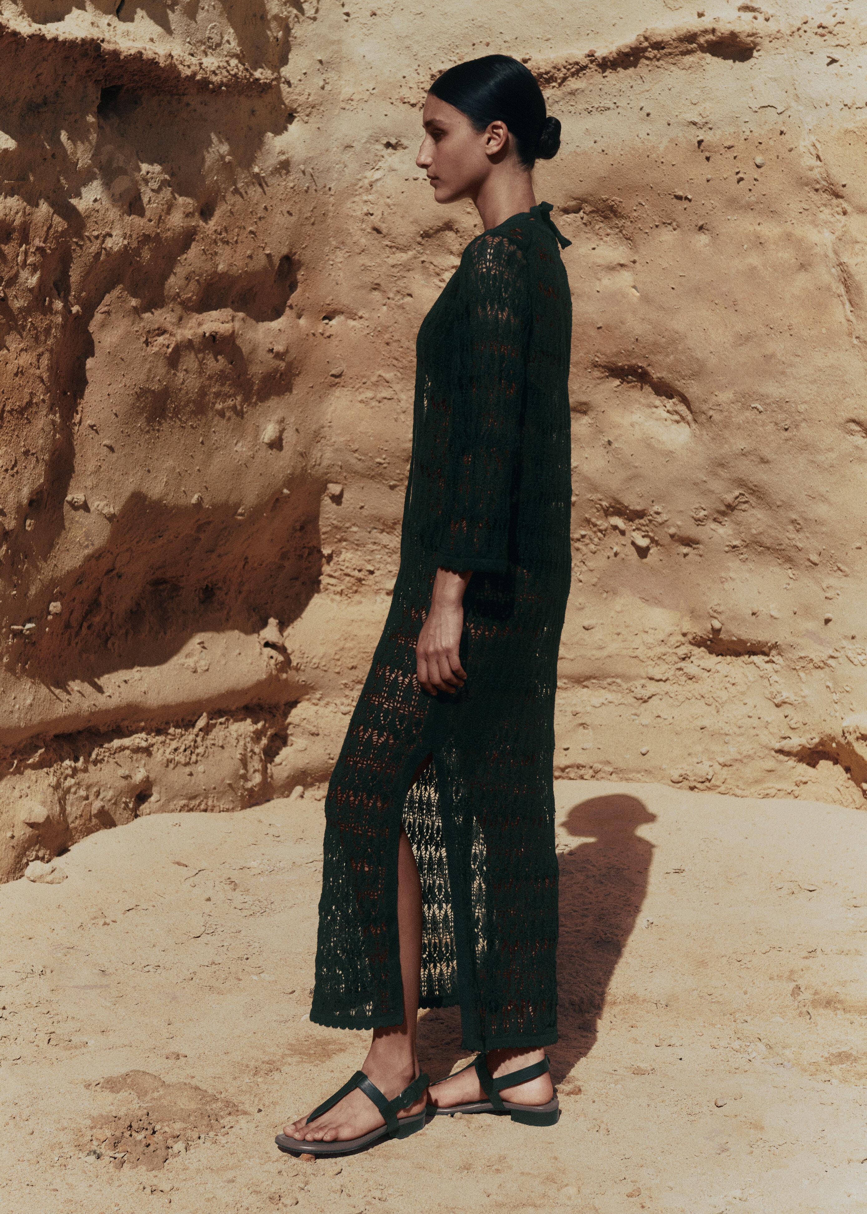 long flowy beach dress Beach Riot: Ruthie Palm Eyelet Maxi Tank Dress main image 0