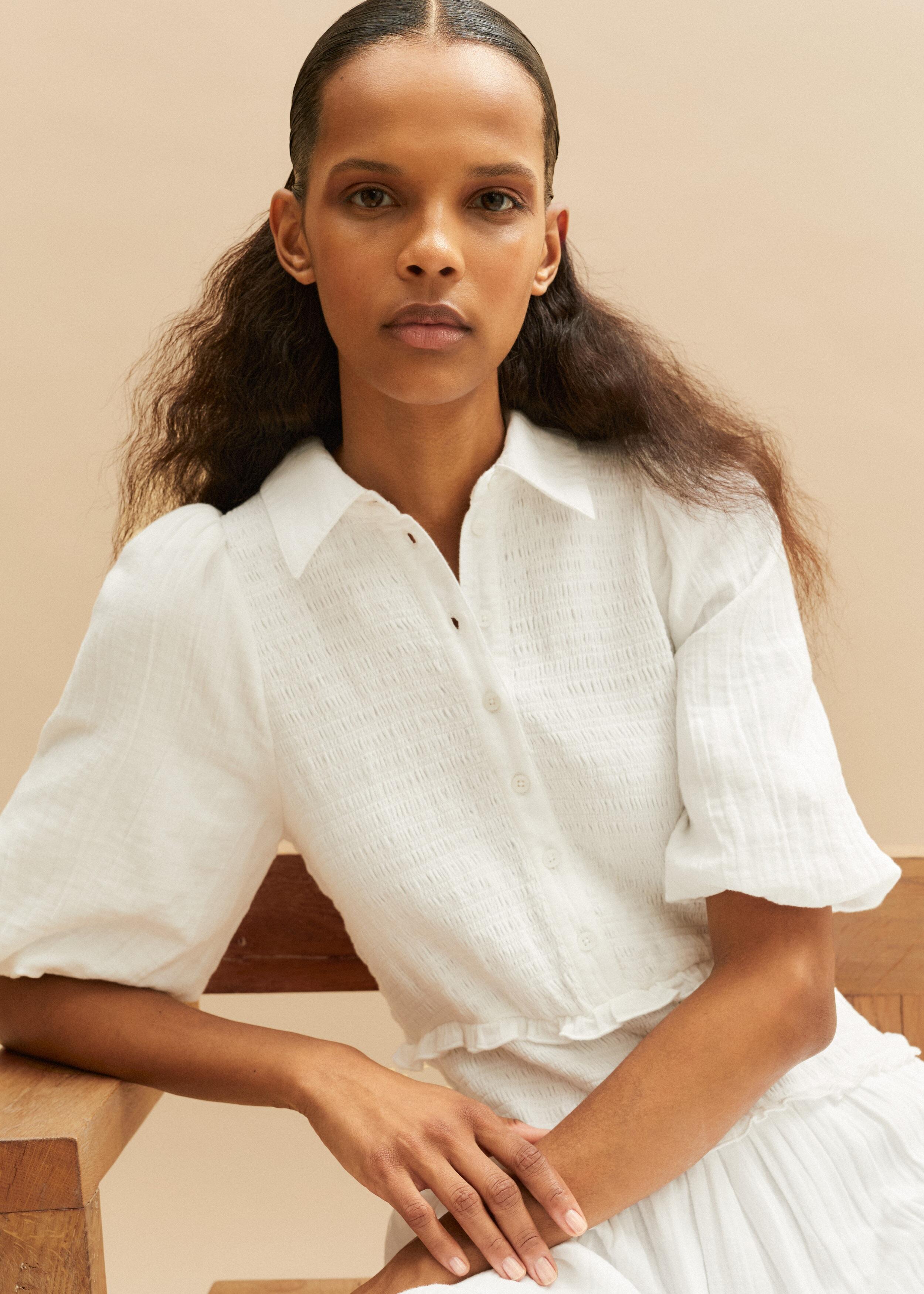 White cheesecloth shirt clearance womens