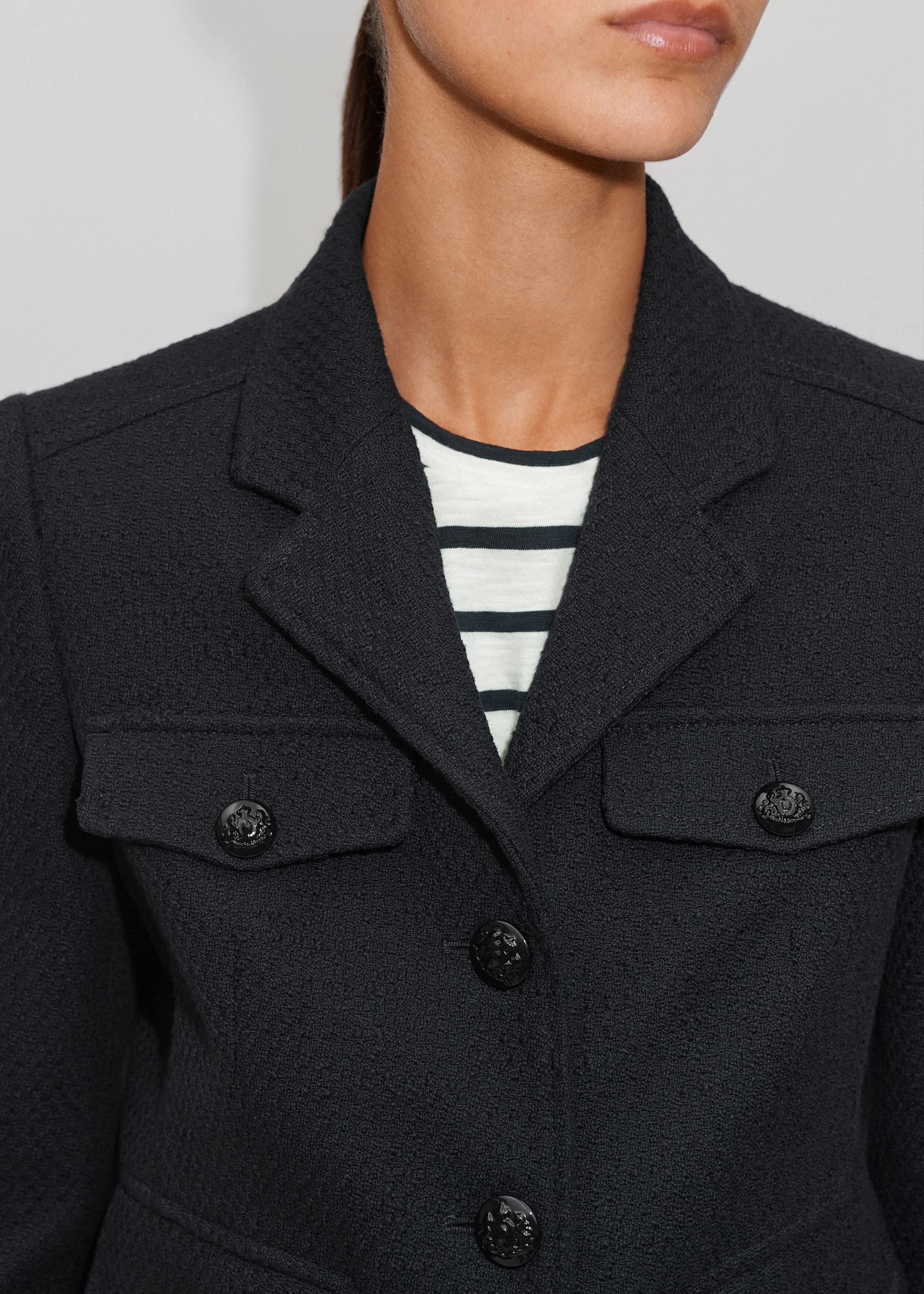 ME+EM Bracelet Sleeve Boucle Crop Jacket in Black Lyst UK