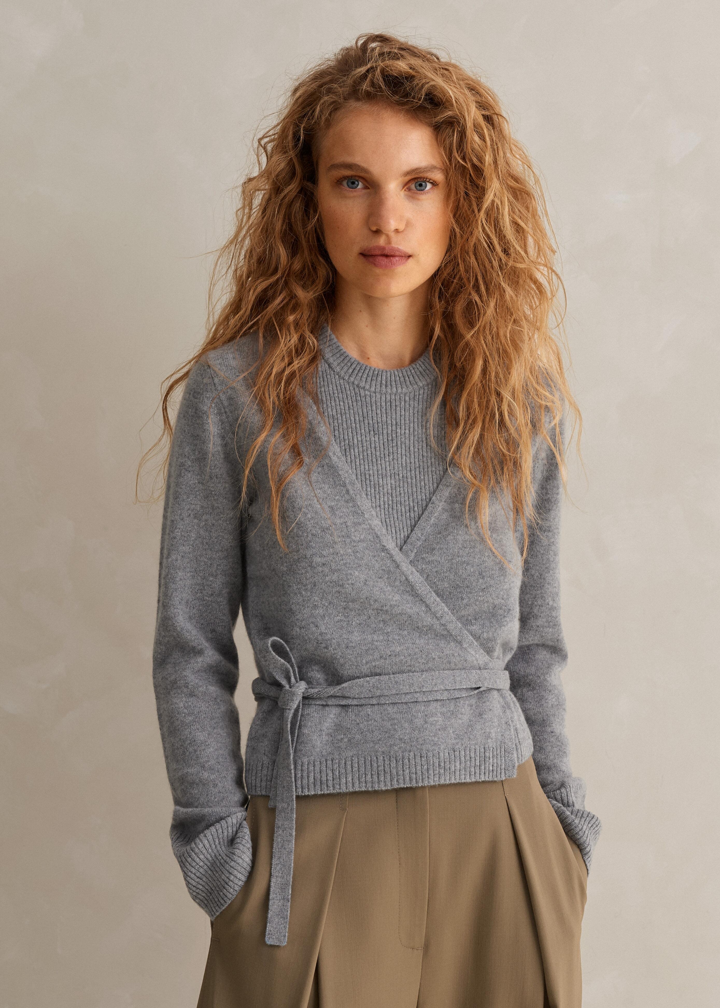 Cashmere wrap top new arrivals