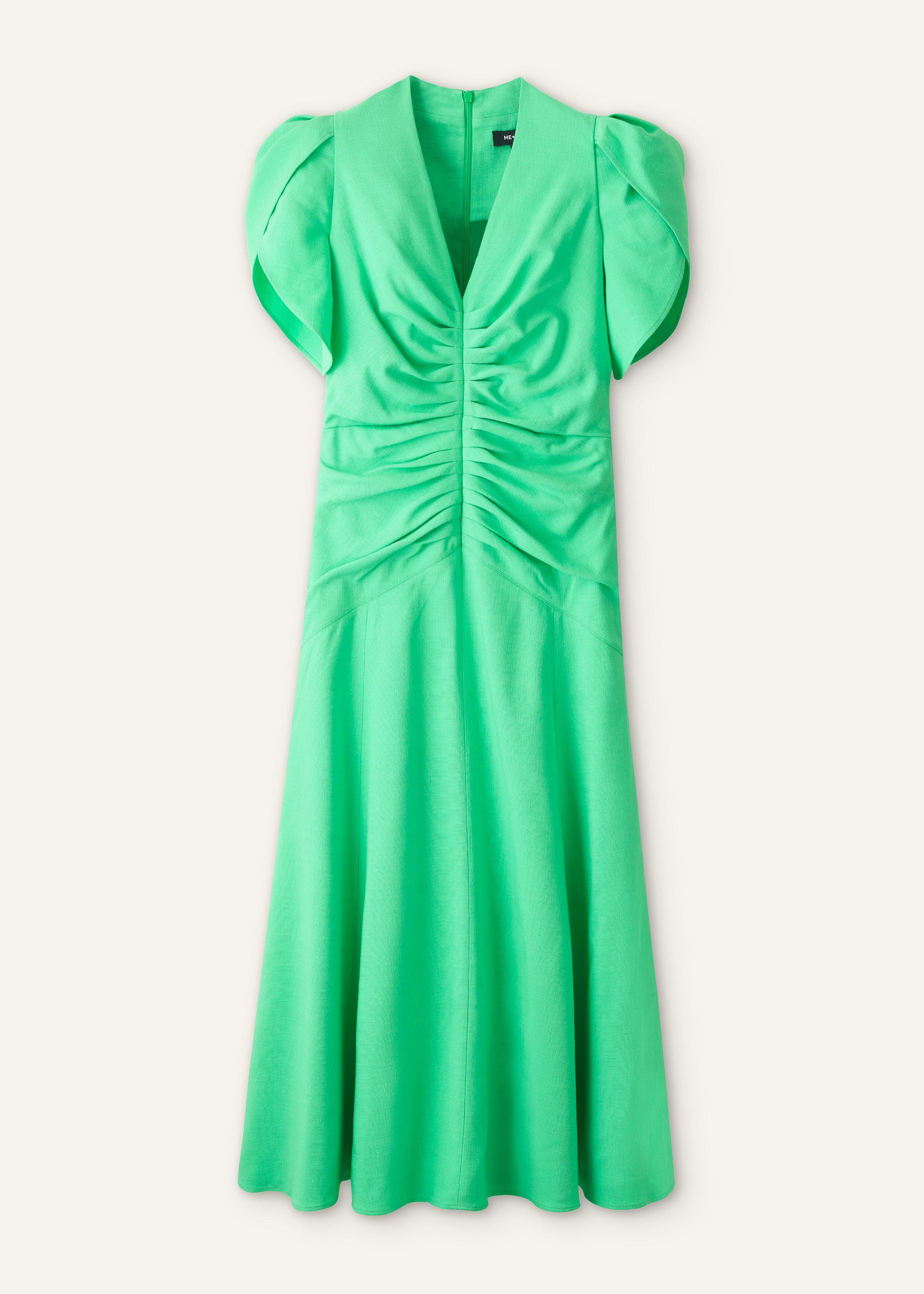 text me later midi dress green ME+EM Textured Pleat Front in GOING-OUT-DRESSES