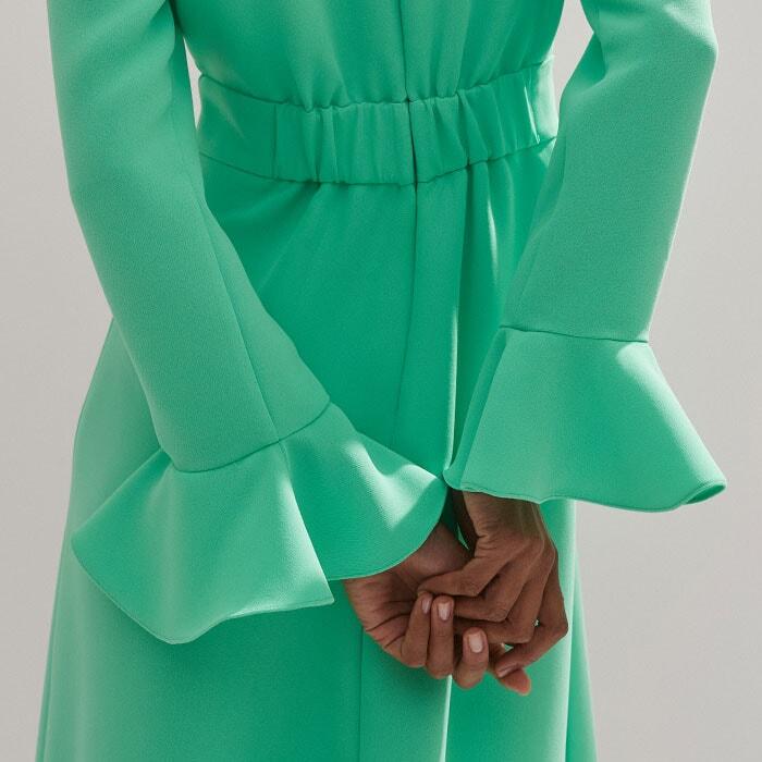 ME+EM Fluid Crepe Elegant Midi Dress in Green | Lyst ME+EM Fluid Crepe Elegant Midi Dress in Green | Lyst