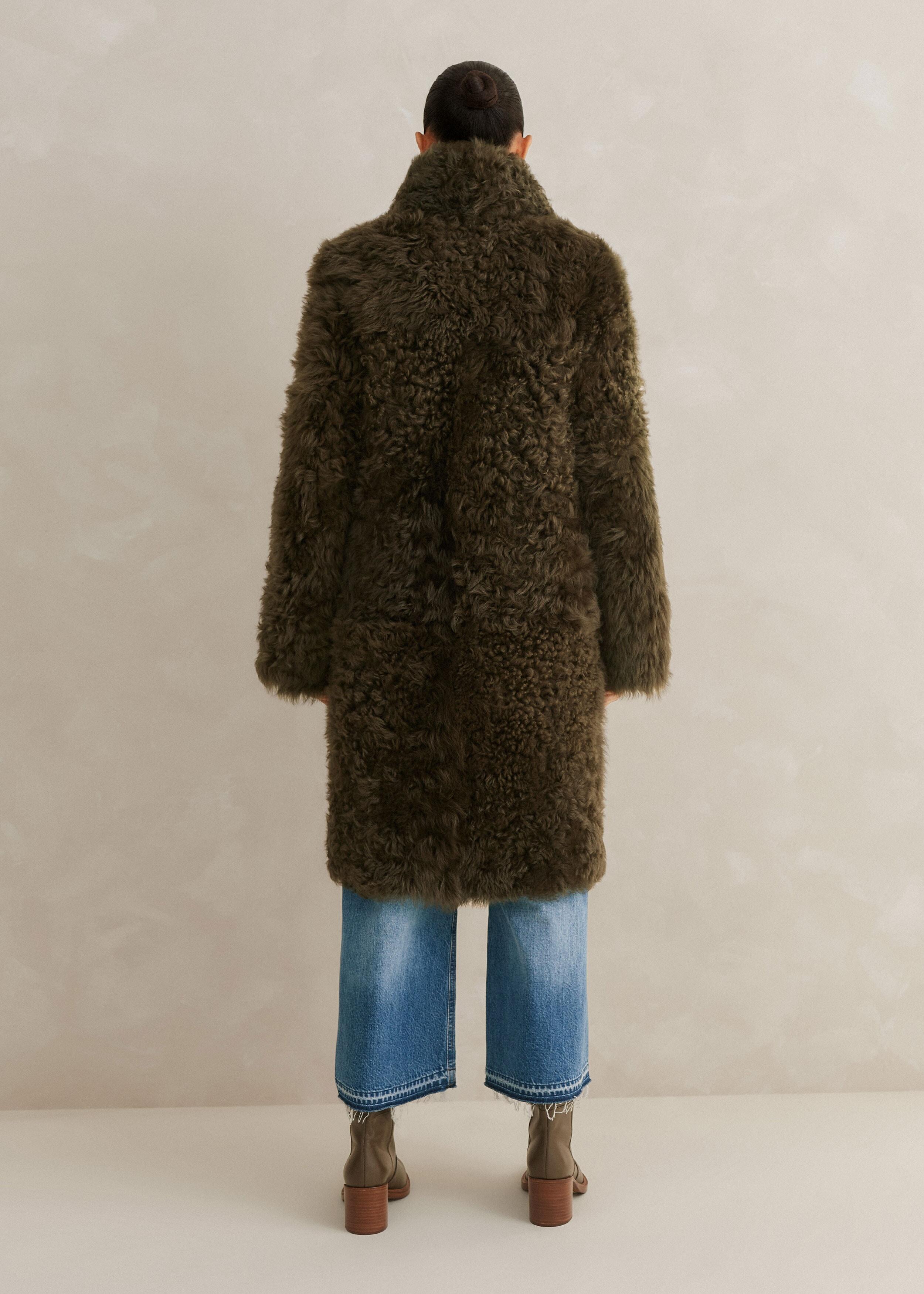 ME+EM Statement Shearling Coat in Blue Lyst UK