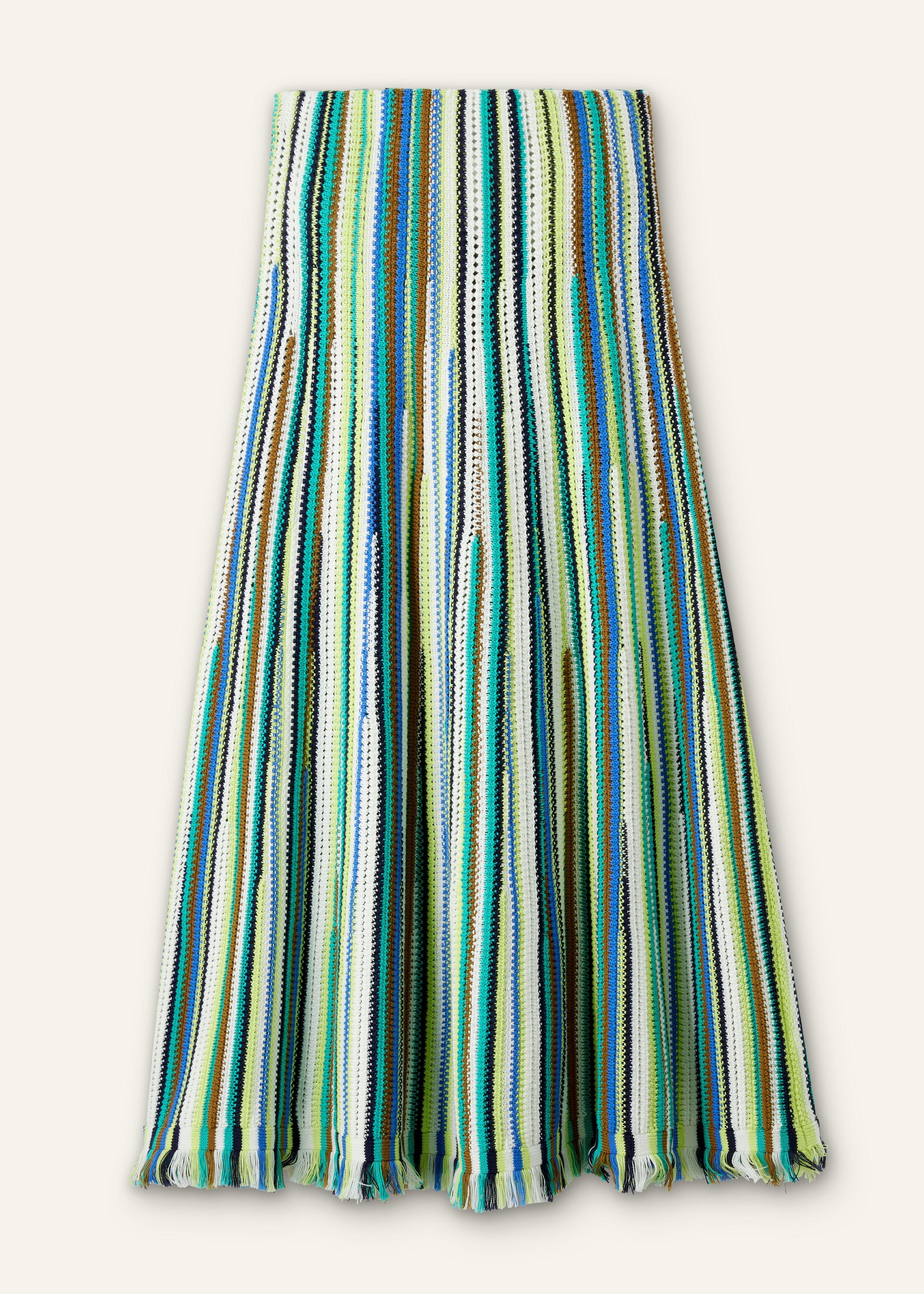 スカート Textured Stripe Skirt ME+EM Textured Stripe A-line Skirt in Blue | Lyst
