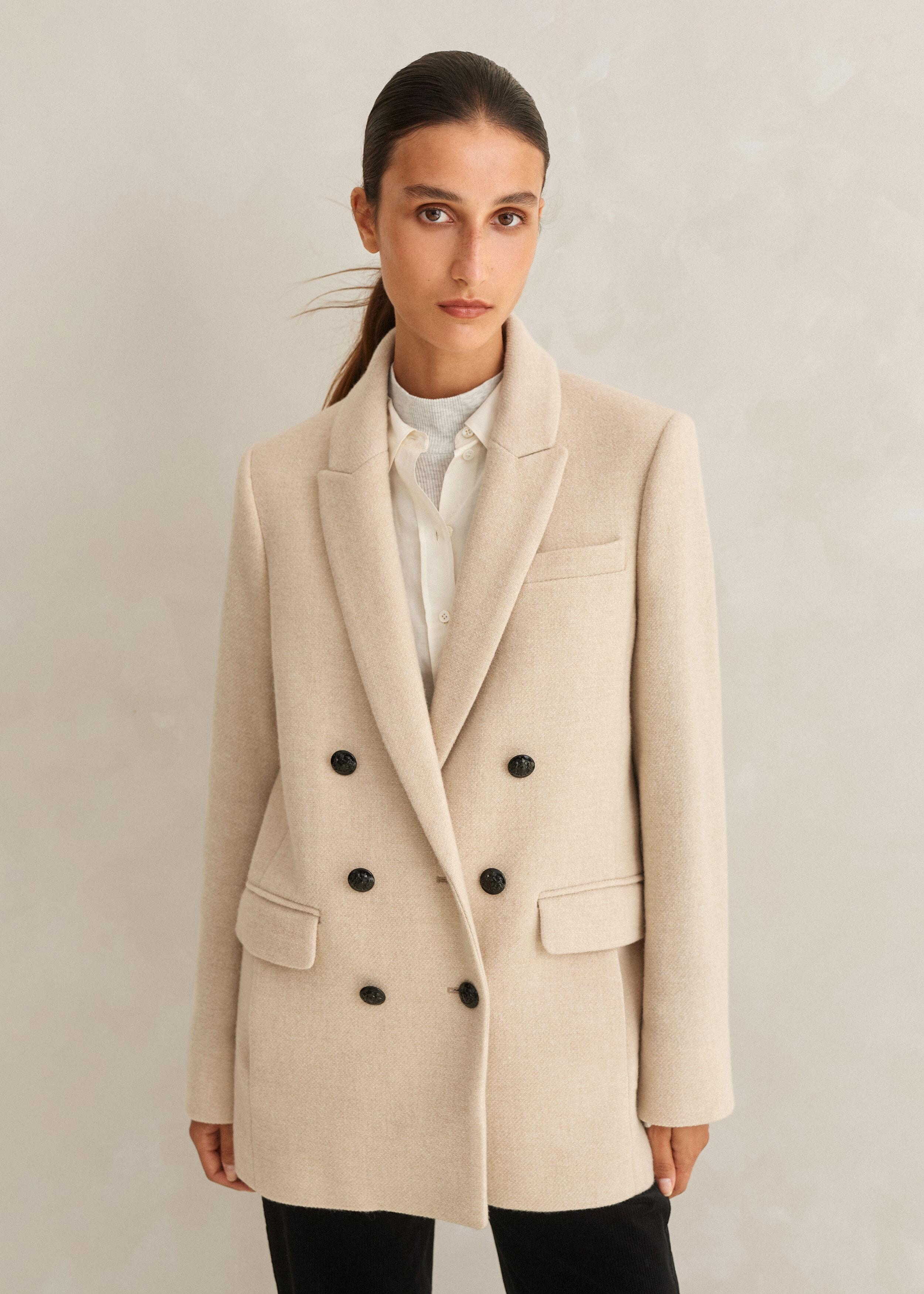 ME+EM Wool-blend Blazer Coat in Natural | Lyst UK