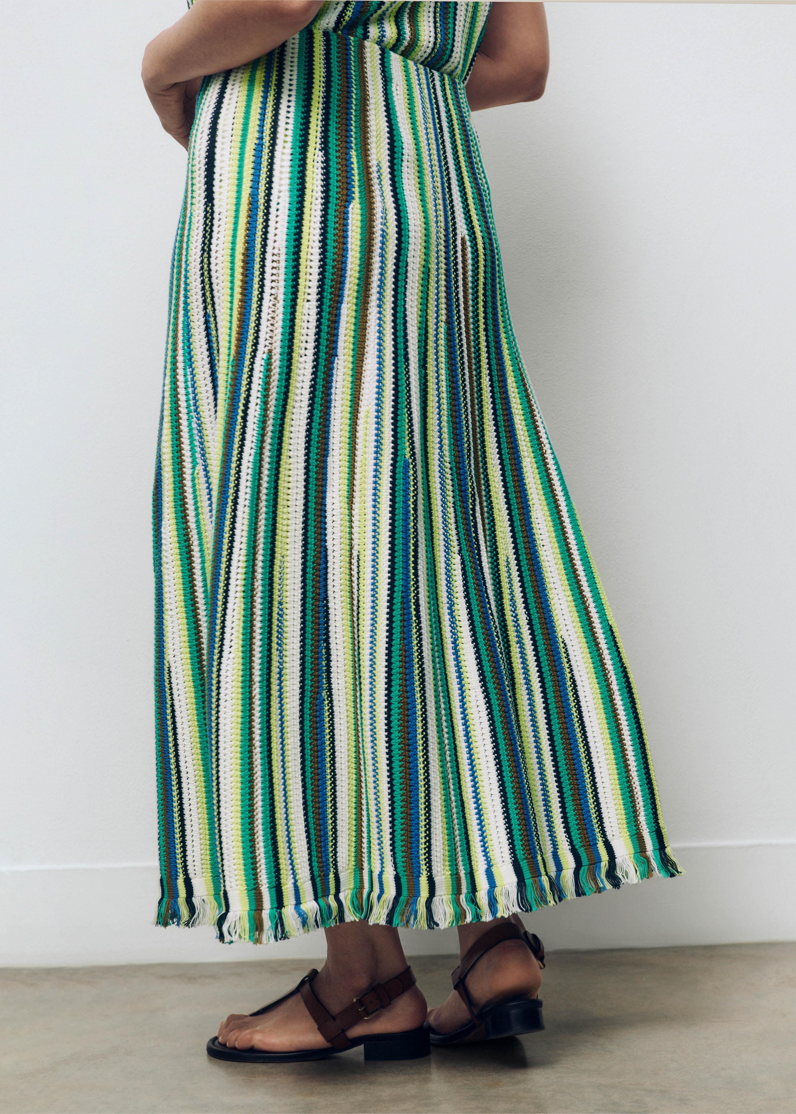 ME+EM Textured Stripe A-line Skirt in Blue | Lyst