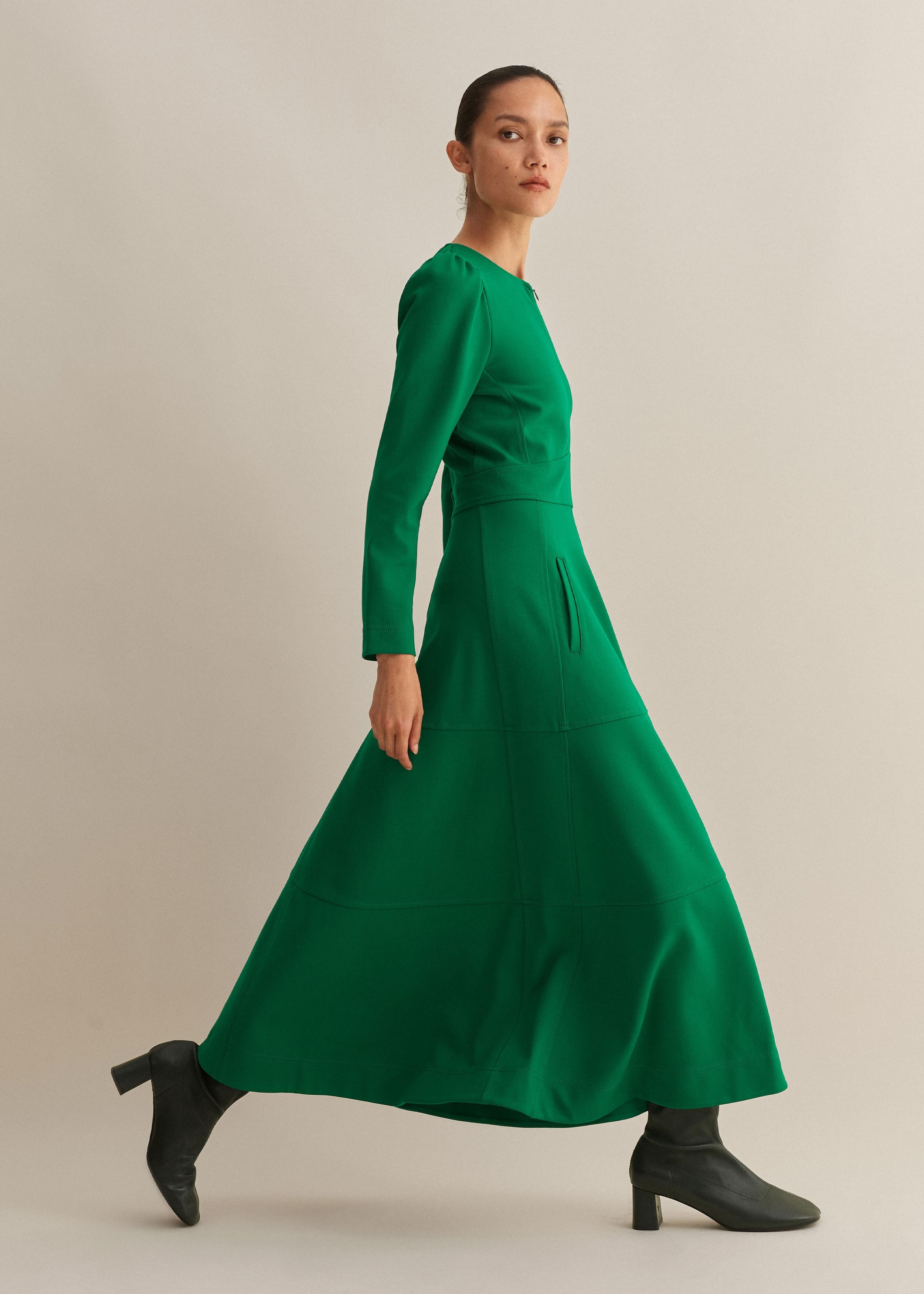 ME+EM Travel Tailoring Fit And Flare Maxi Dress in Green | Lyst UK