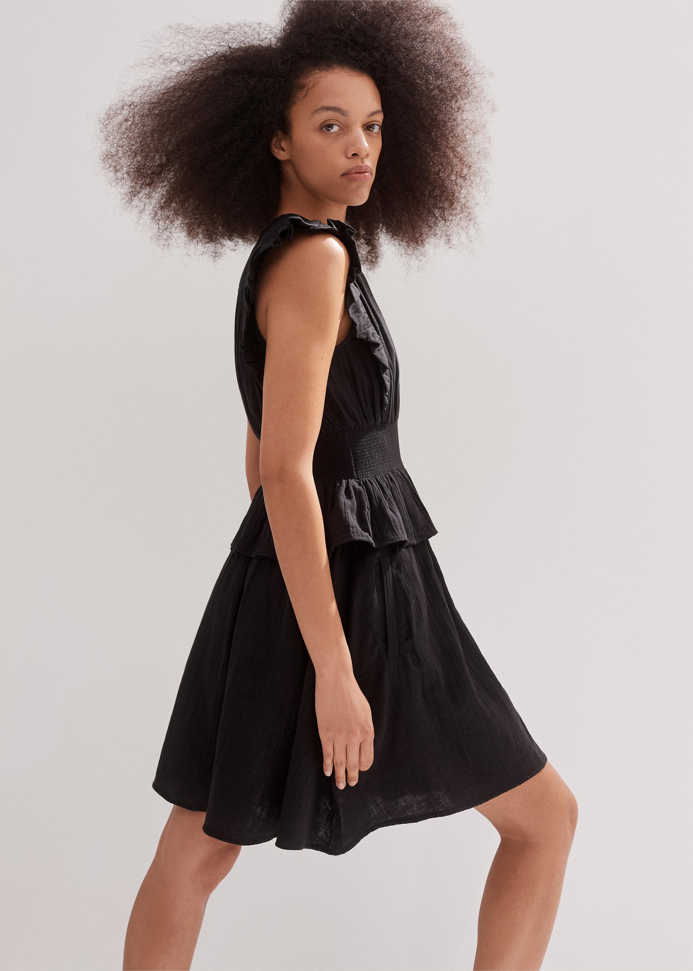 Black cheesecloth dress online