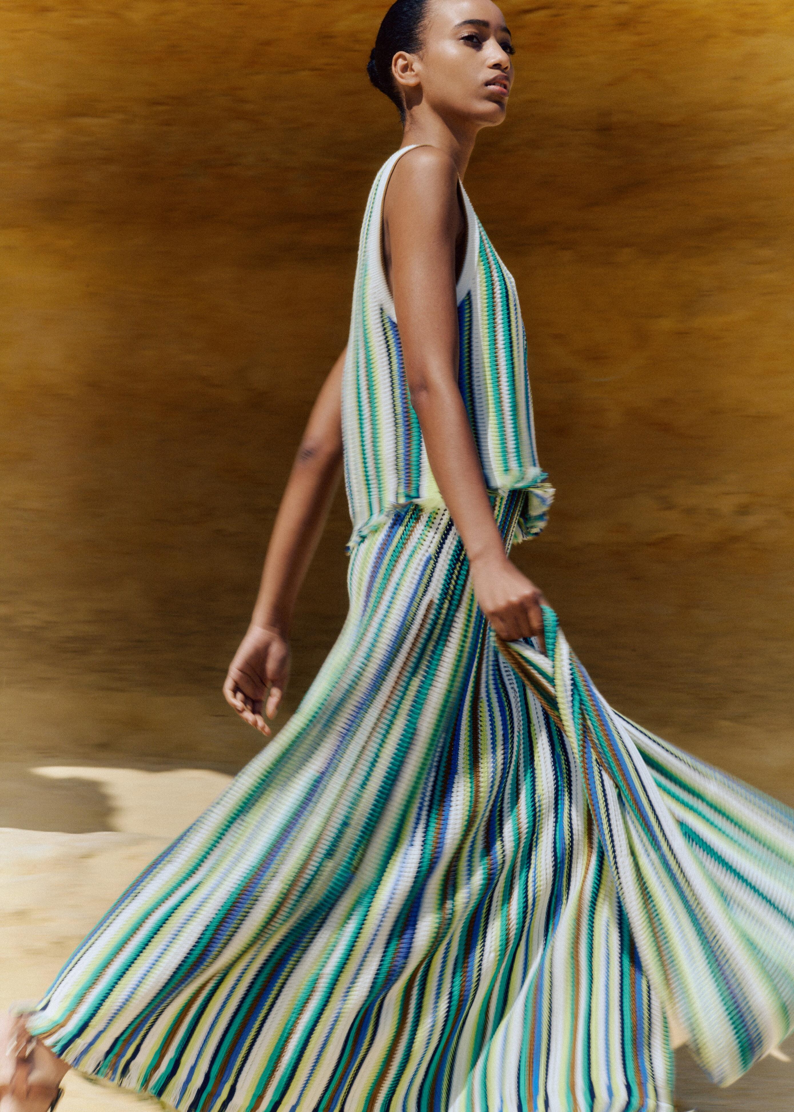 ME+EM Textured Stripe A-line Skirt in Blue | Lyst