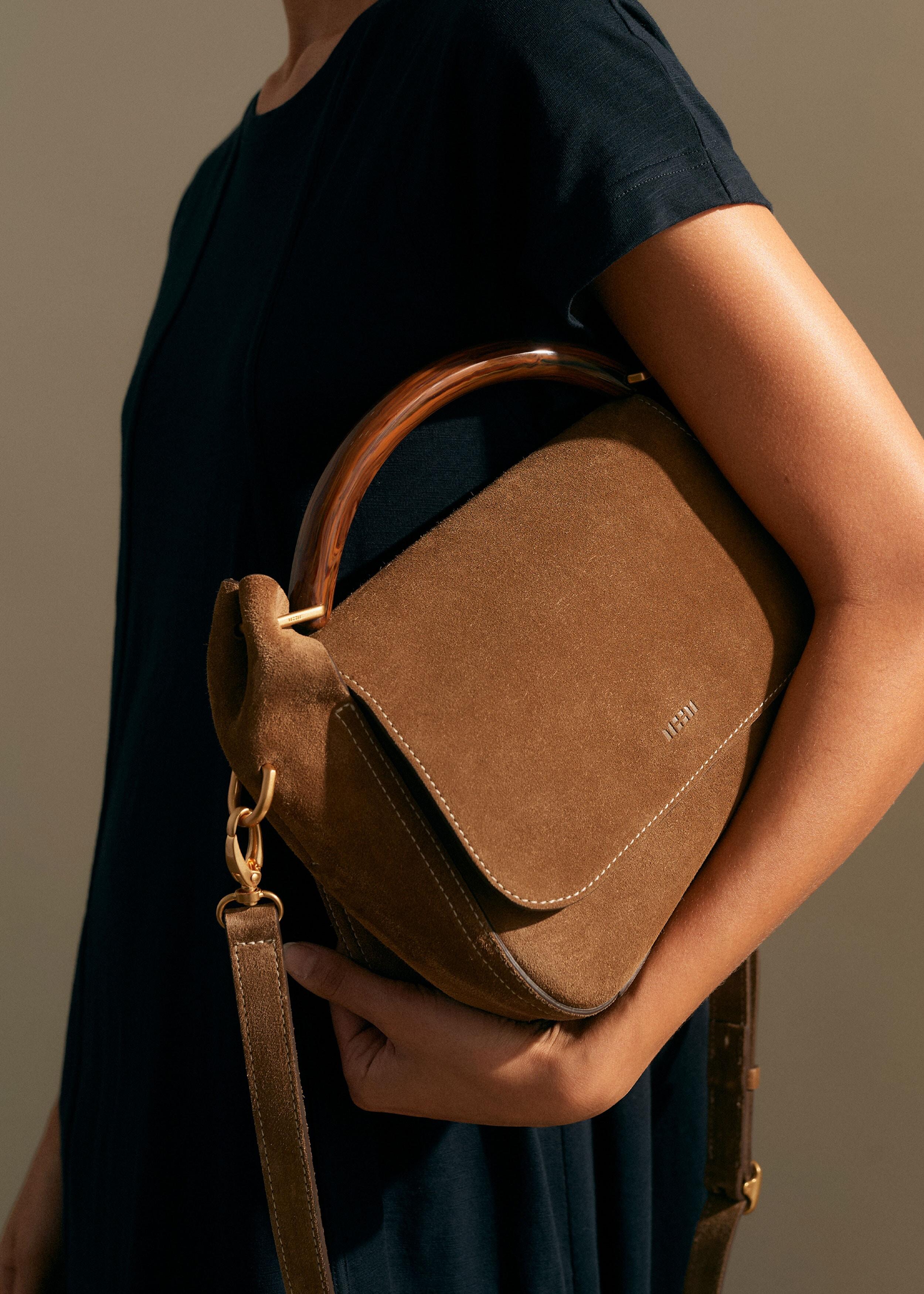 ME EM Resin Handle Crossbody Bag in Brown Lyst