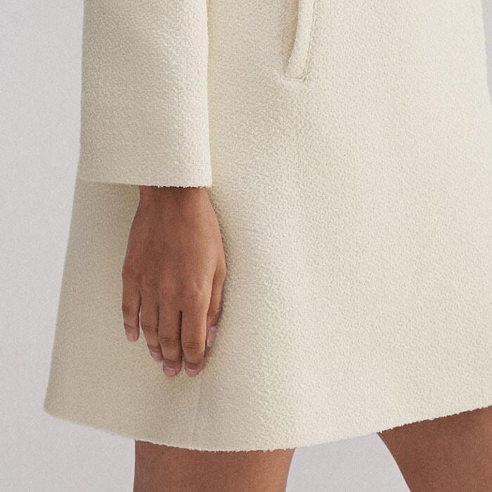 ME+EM Fringe Tweed Fit And Flare Mini Dress in Natural | Lyst ME+EM Fringe Tweed Fit And Flare Mini Dress in Natural | Lyst