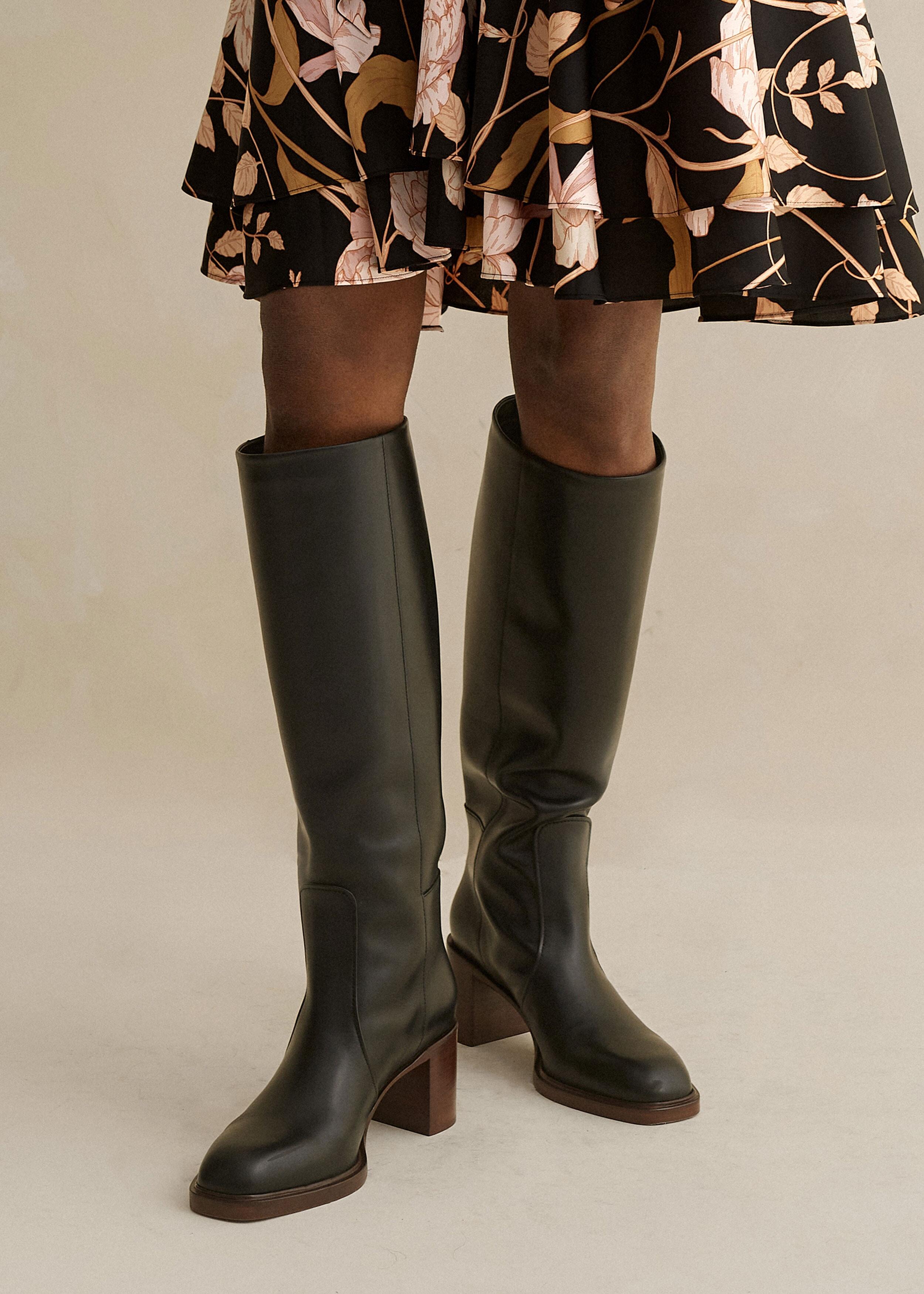 ME+EM 70S Knee High Boot in Black | Lyst