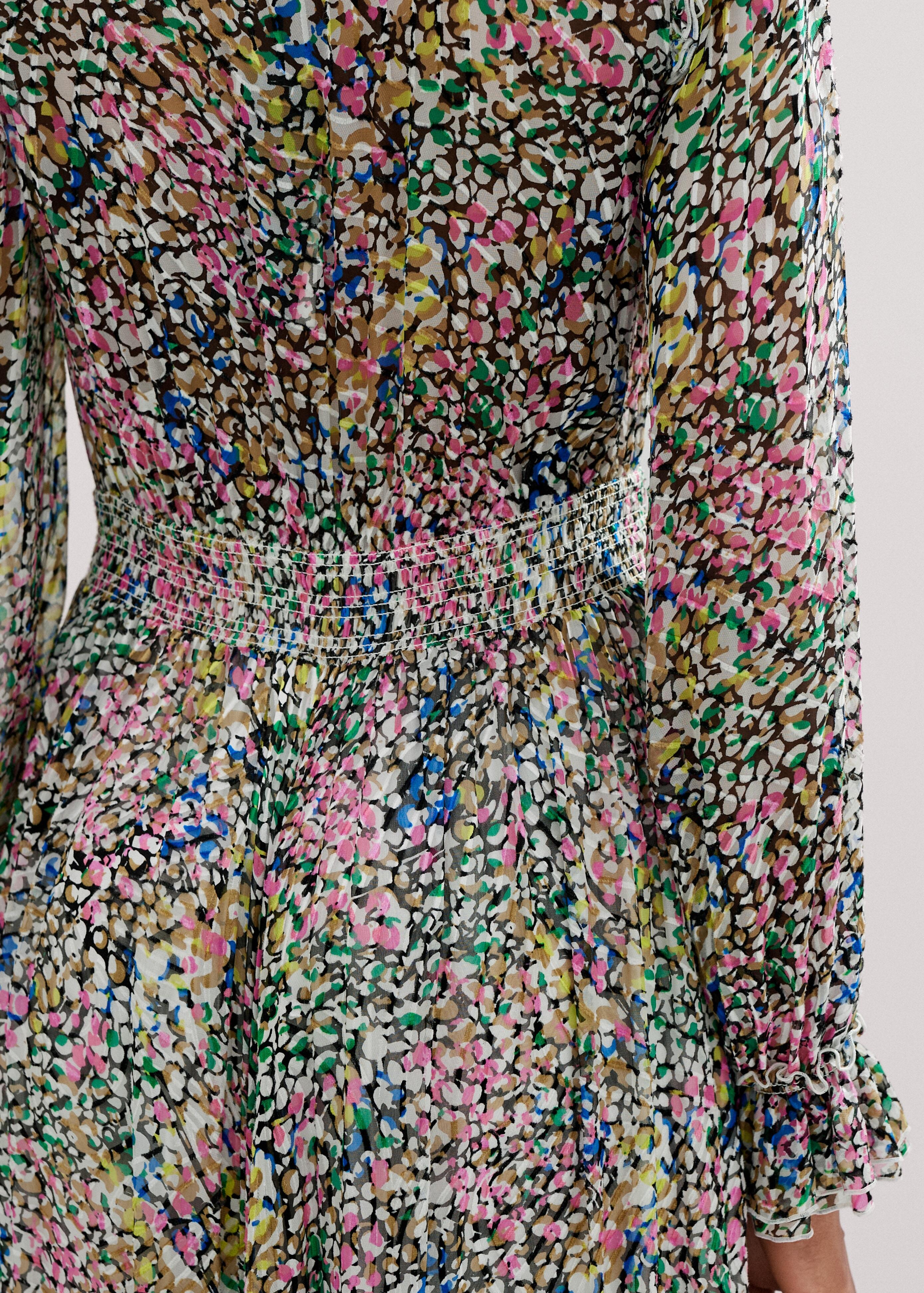 knee length dresses for ladies Floral Maxi Dress with Long Sleeves - Helena main image 0