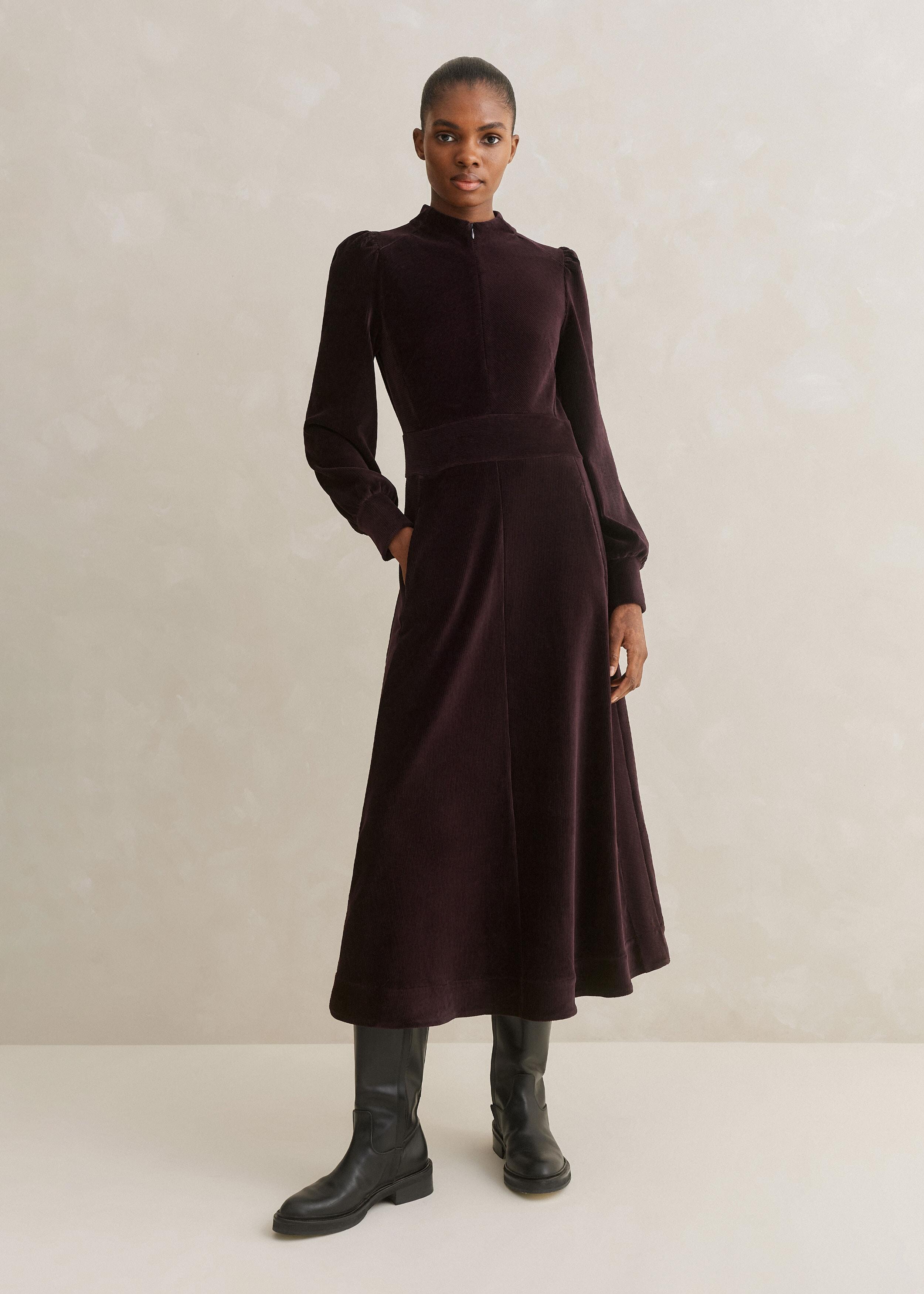 ME+EM Chevron Cord Velour Fit And Flare Midi Dress in Black | Lyst UK ME+EM Chevron Cord Velour Fit And Flare Midi Dress in Black | Lyst UK