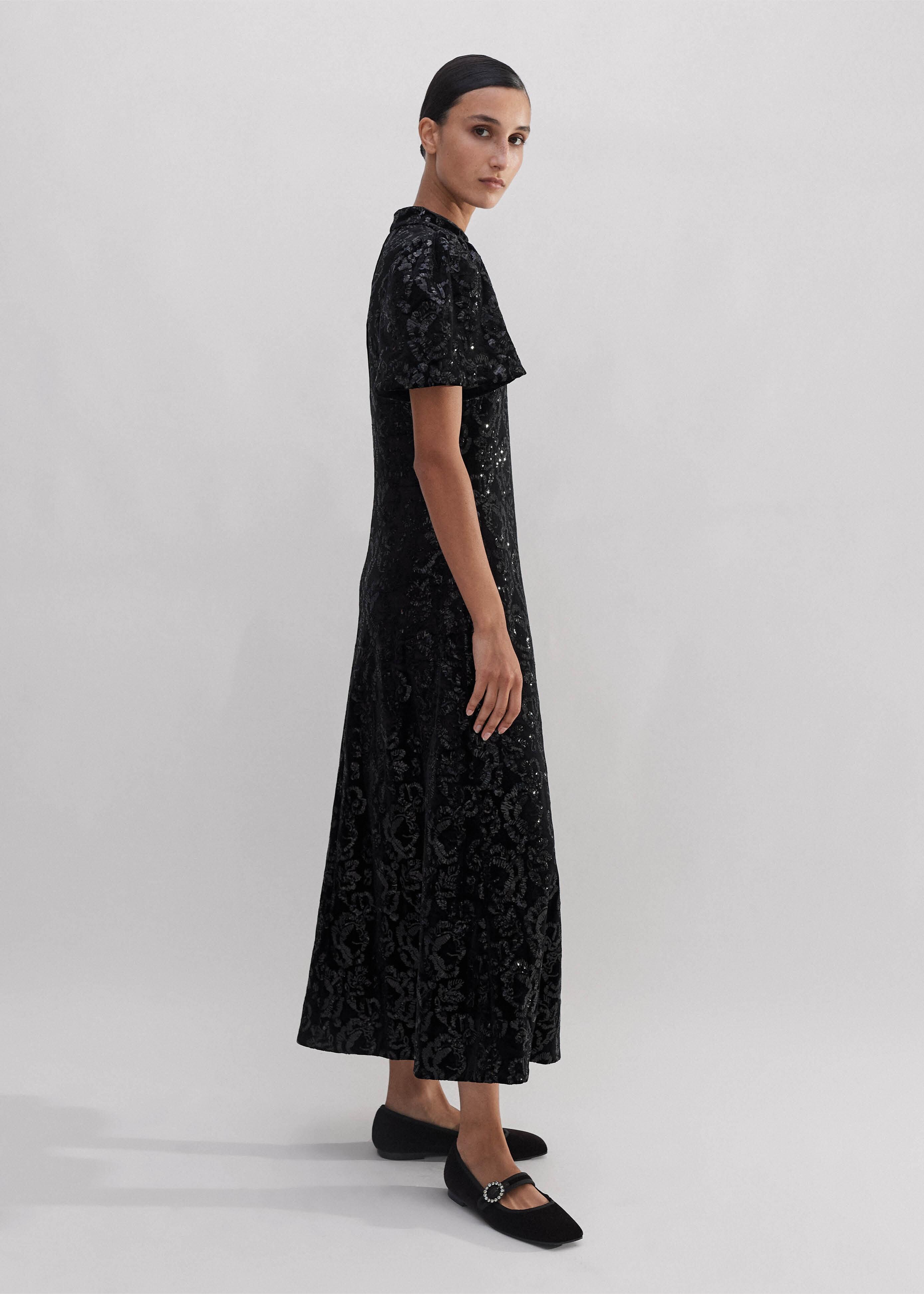 off shoulder casual dress Black Off-Shoulder Dress - Casual Midi Dress