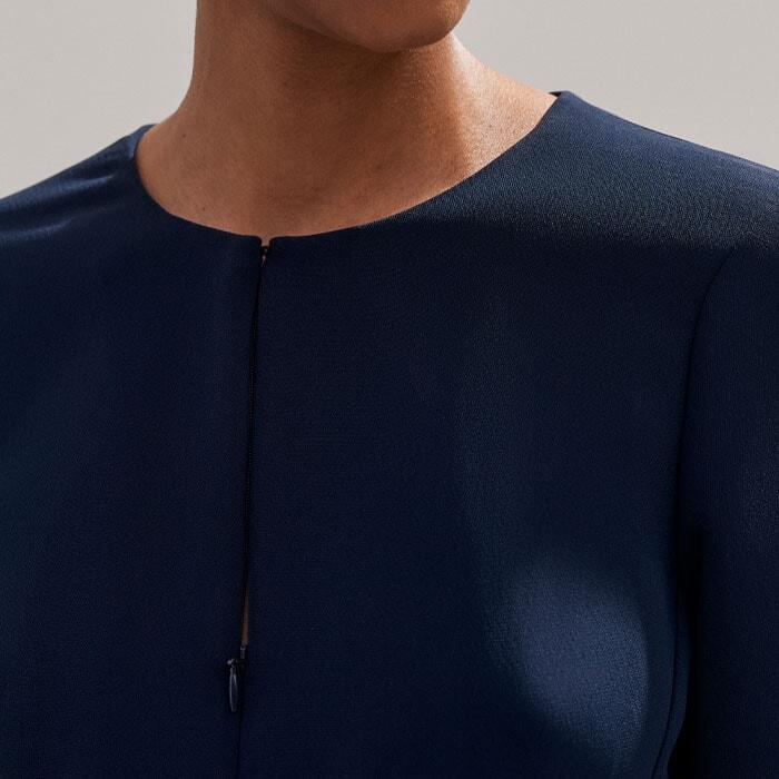 ME+EM Fluid Crepe Elegant Midi Dress in Blue | Lyst ME+EM Fluid Crepe Elegant Midi Dress in Blue | Lyst