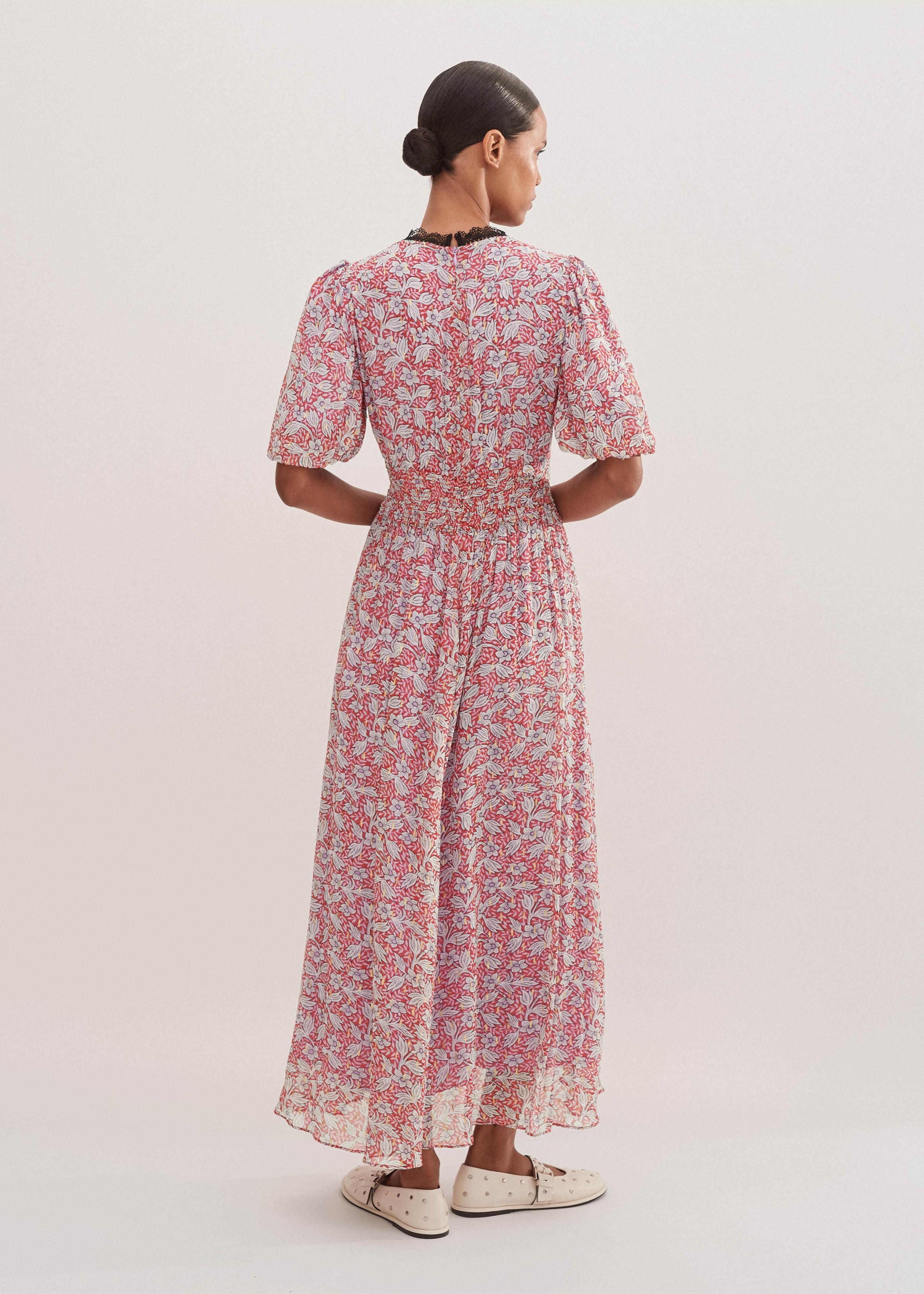 evening primrose print lace maxi dress Women's Rose Lace Mini Dress