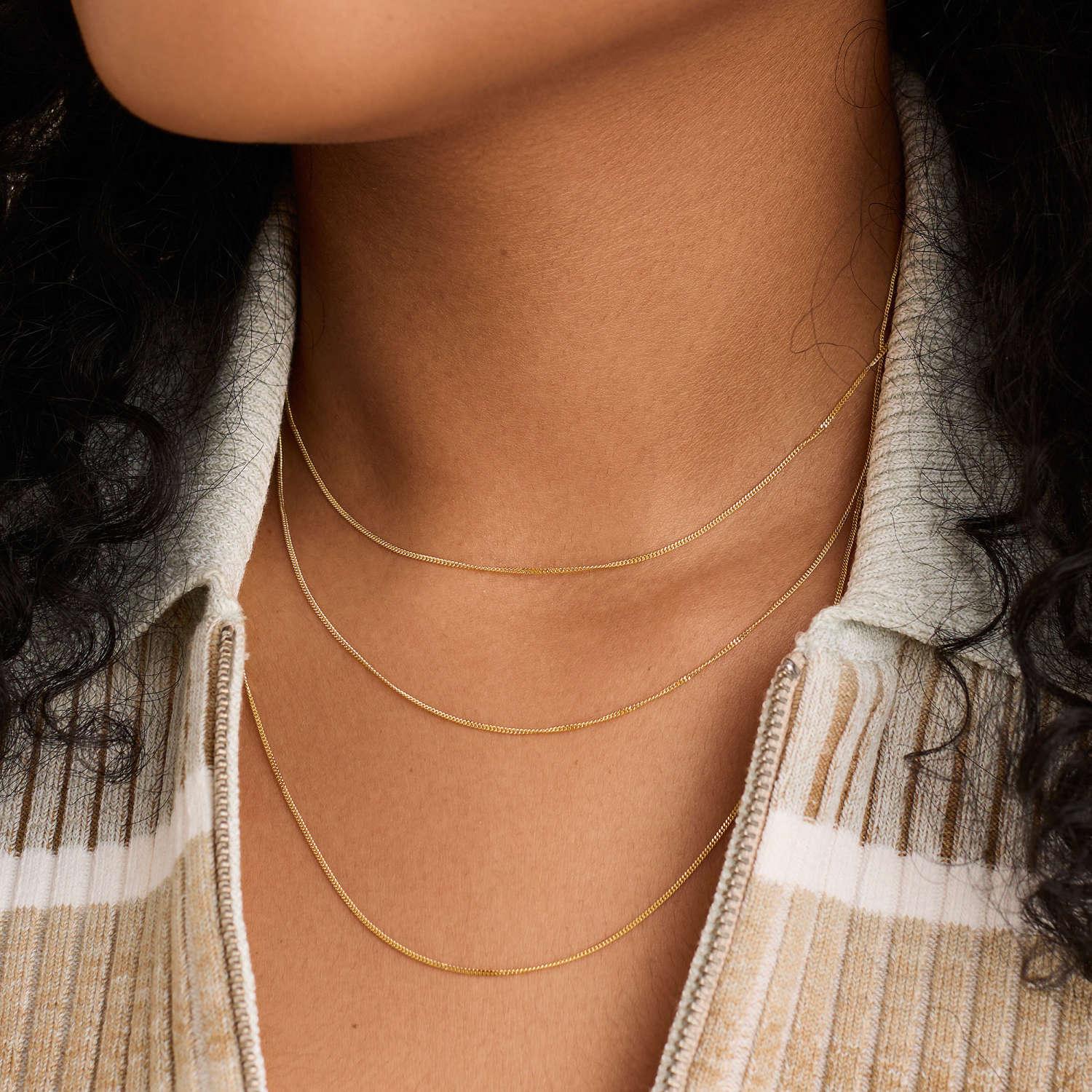 MEJURI Baby Curb Chain Necklace in 