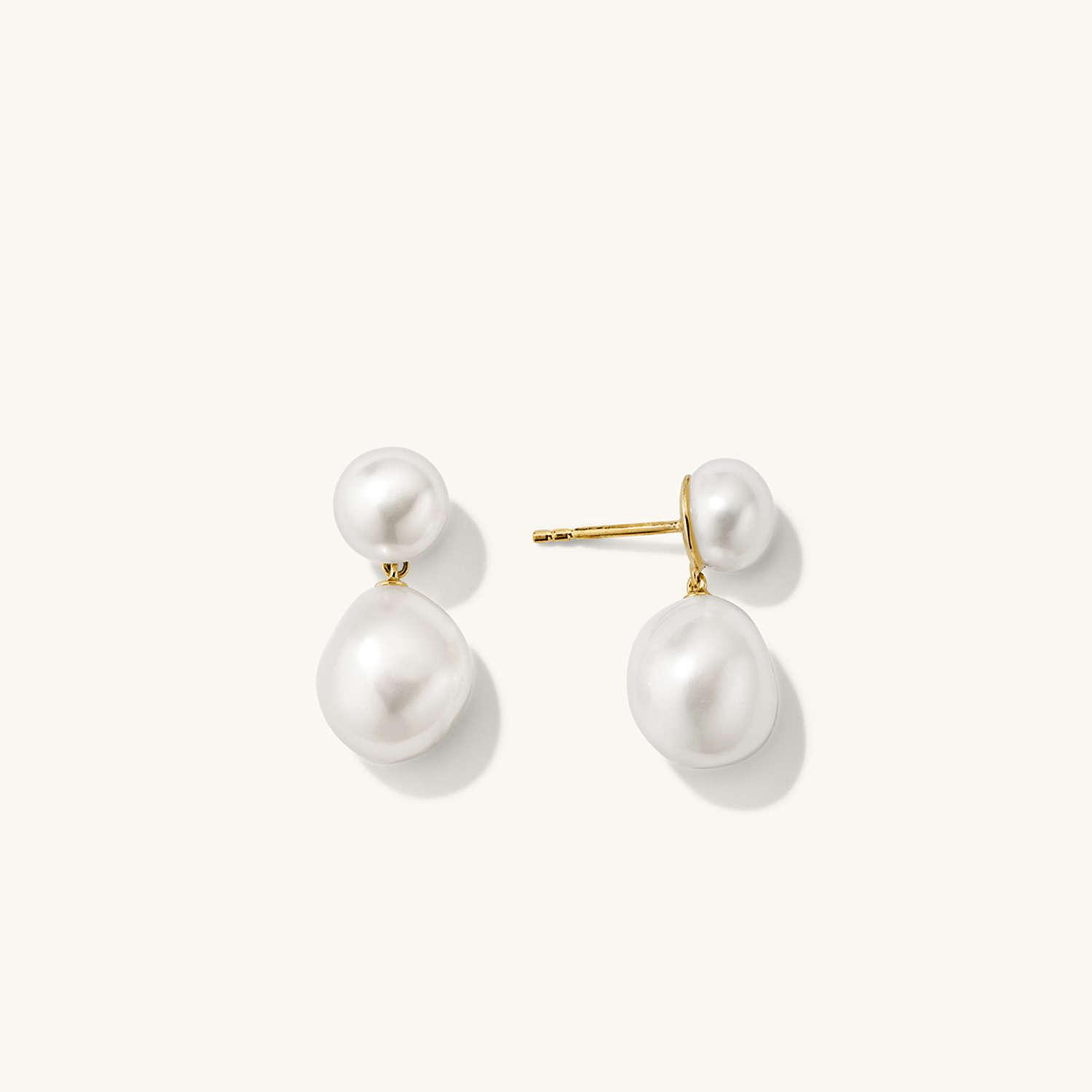 MEJURI Bold Pearl Drop Earrings | Lyst