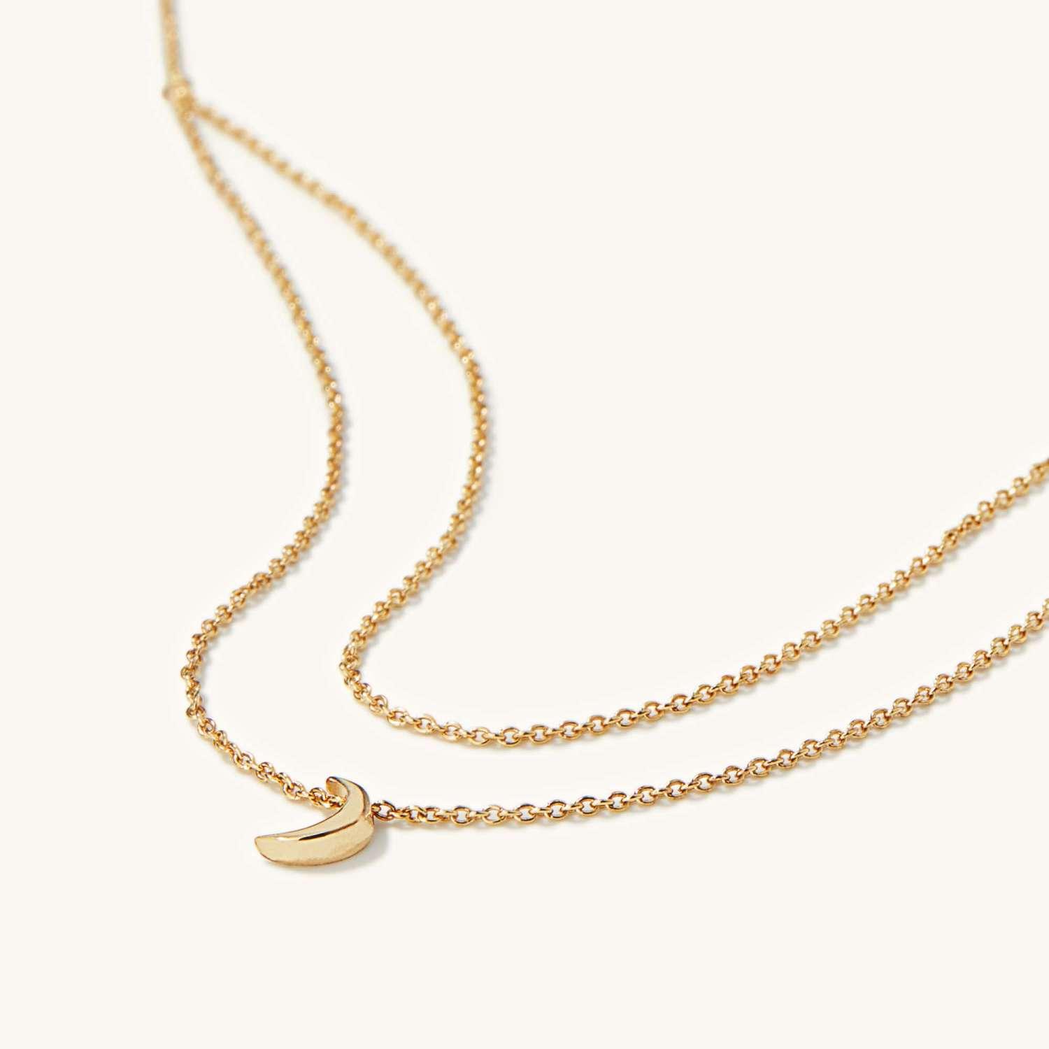 MEJURI Layered Moon Necklace Lyst