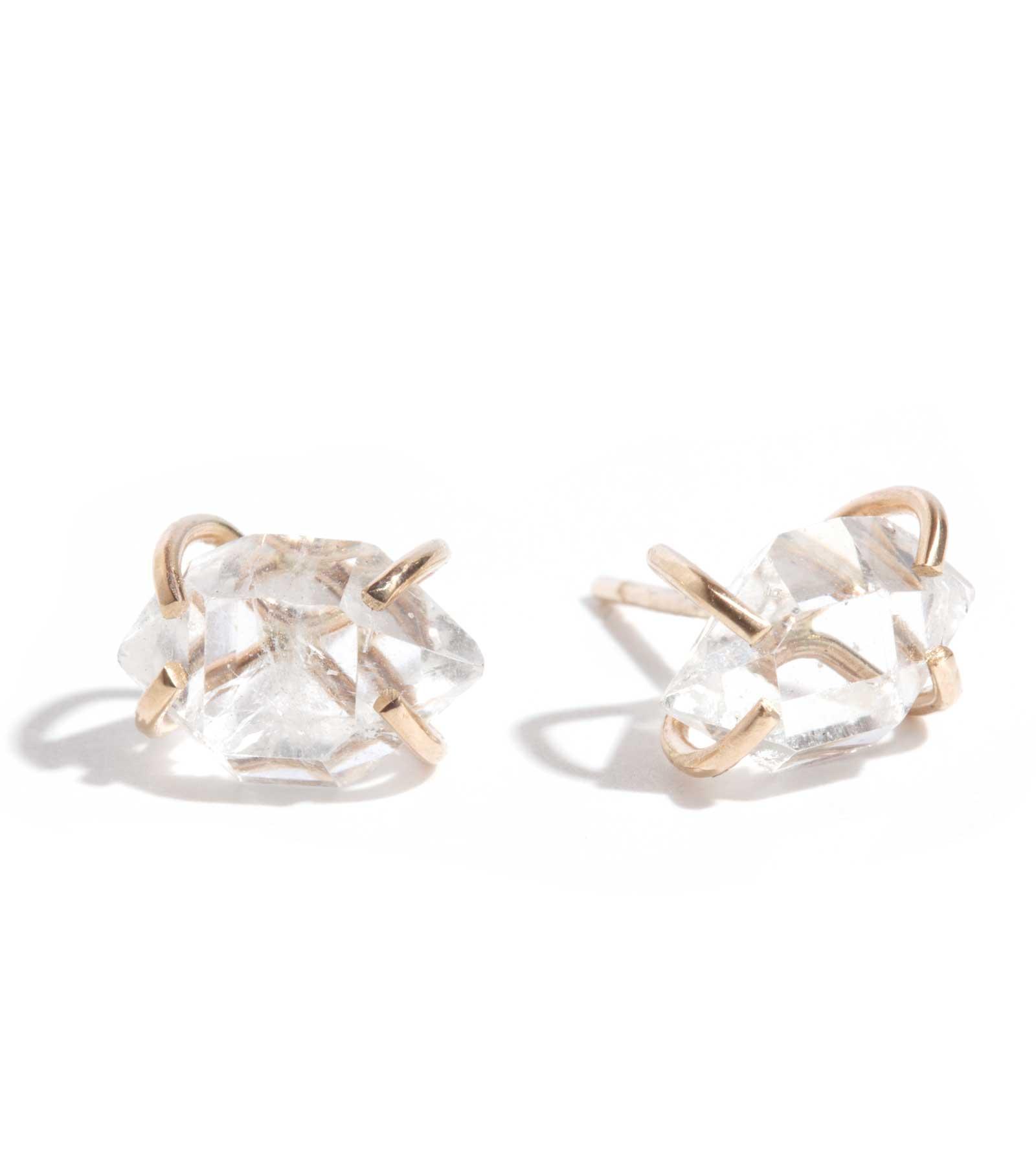 Melissa joy manning Herkimer Diamond Stud Earrings in Metallic Lyst