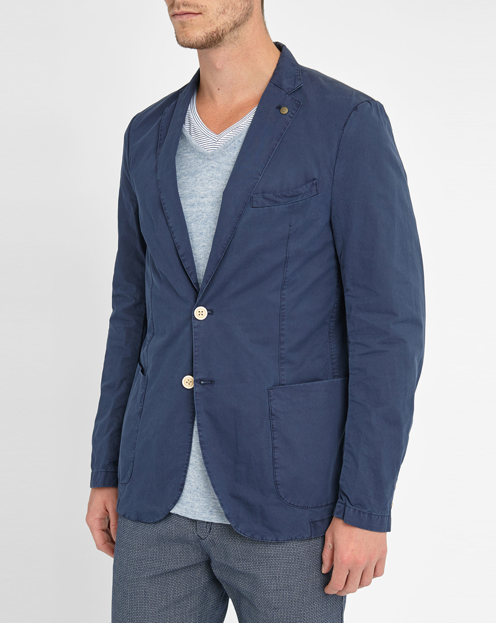 Scotch & soda Washed Blue Unlined Cotton Jacket in Blue for Men Lyst
