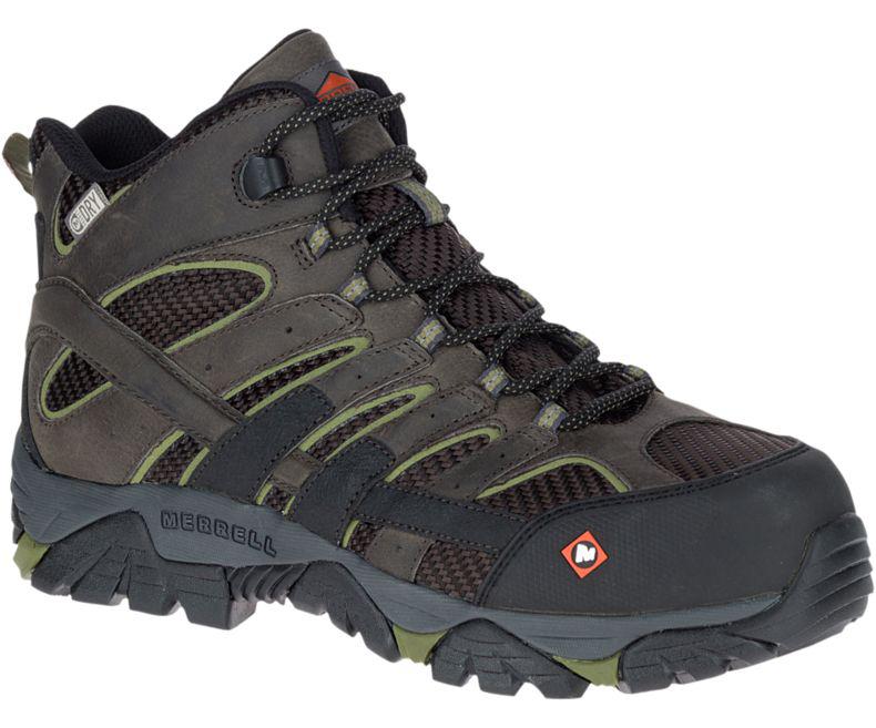men's moab 2 vent waterproof comp toe work shoe wide width