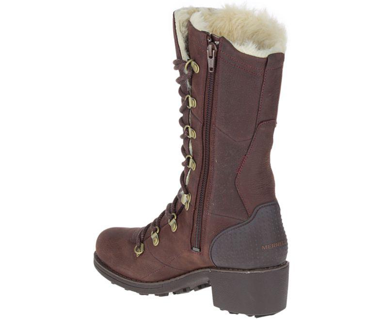 merrell women's chateau tall lace polar waterproof snow boot