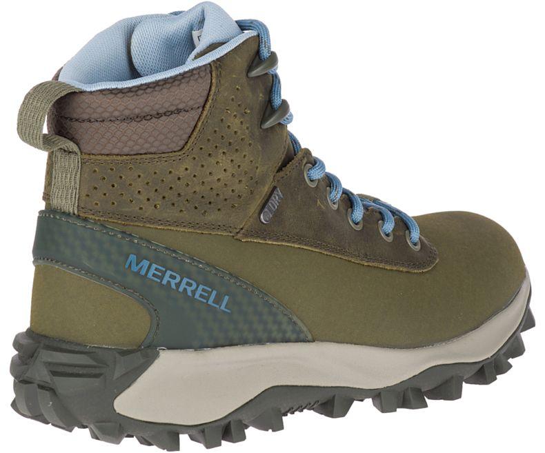 Merrell Leather Thermo Kiruna Mid Shell Waterproof Boot in Olive (Green) |  Lyst