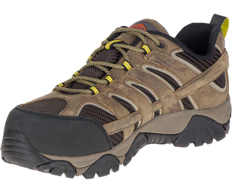 men's moab 2 vent waterproof comp toe work shoe wide width