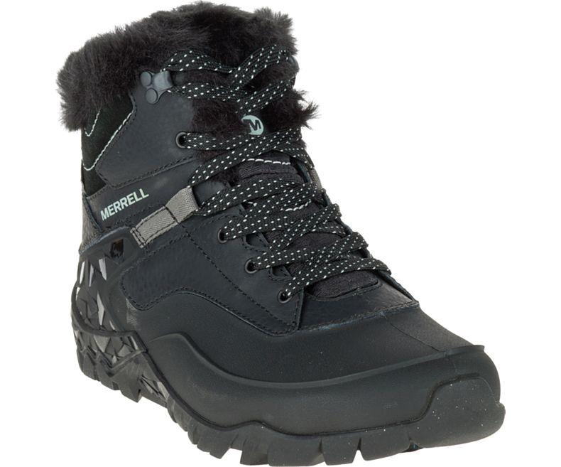 Merrell Leather Aurora 6 Ice Wtpf Winter Boots in Black - Lyst