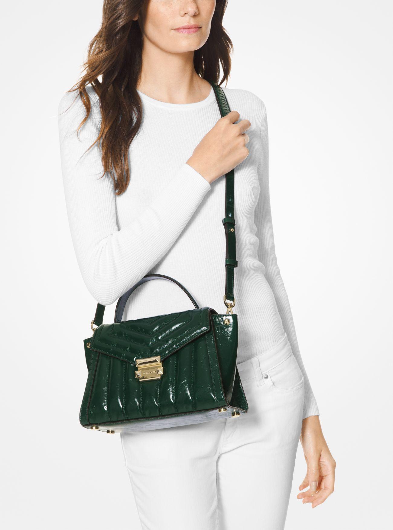 whitney medium quilted leather satchel