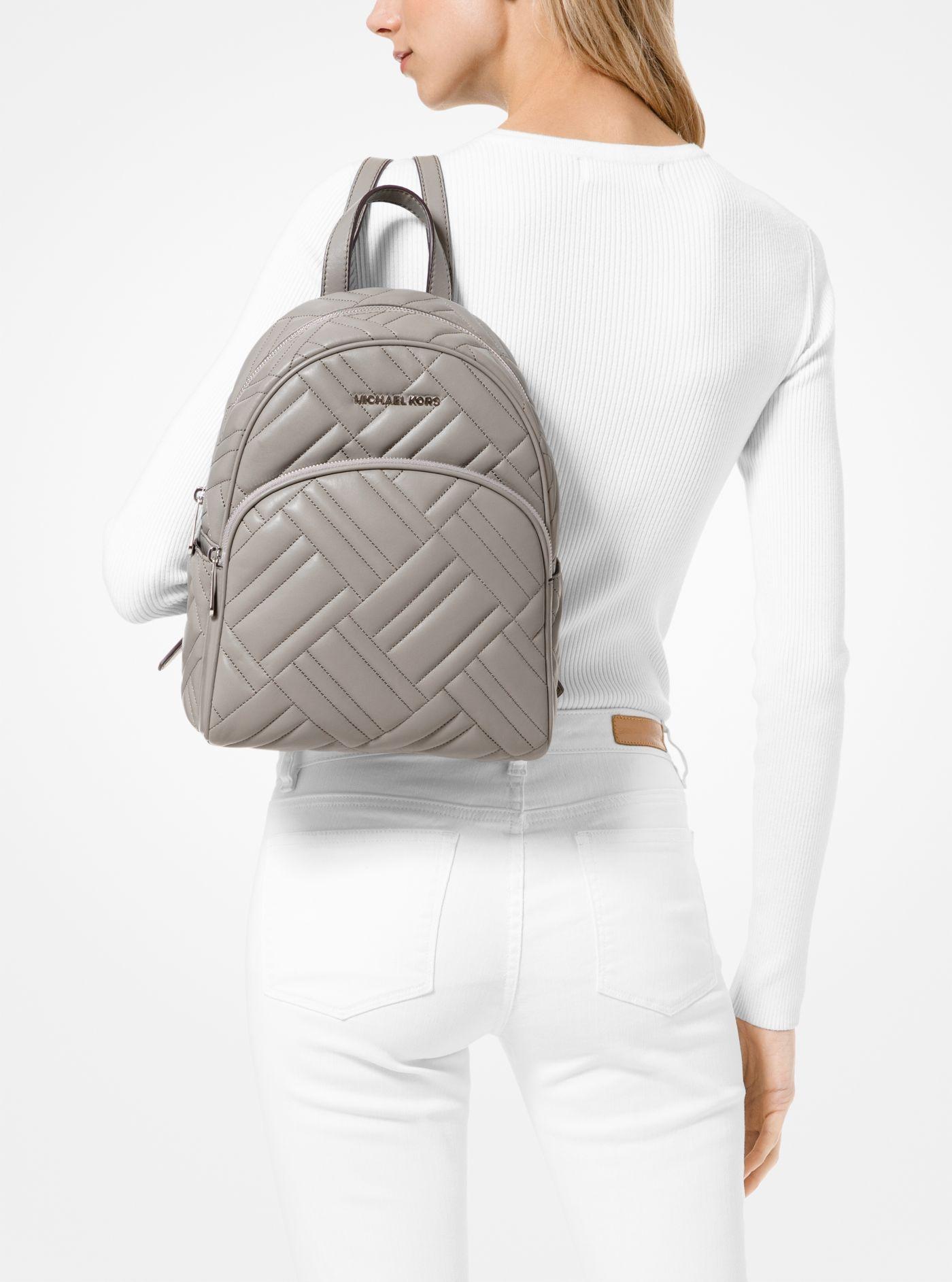 michael kors quilted leather backpack
