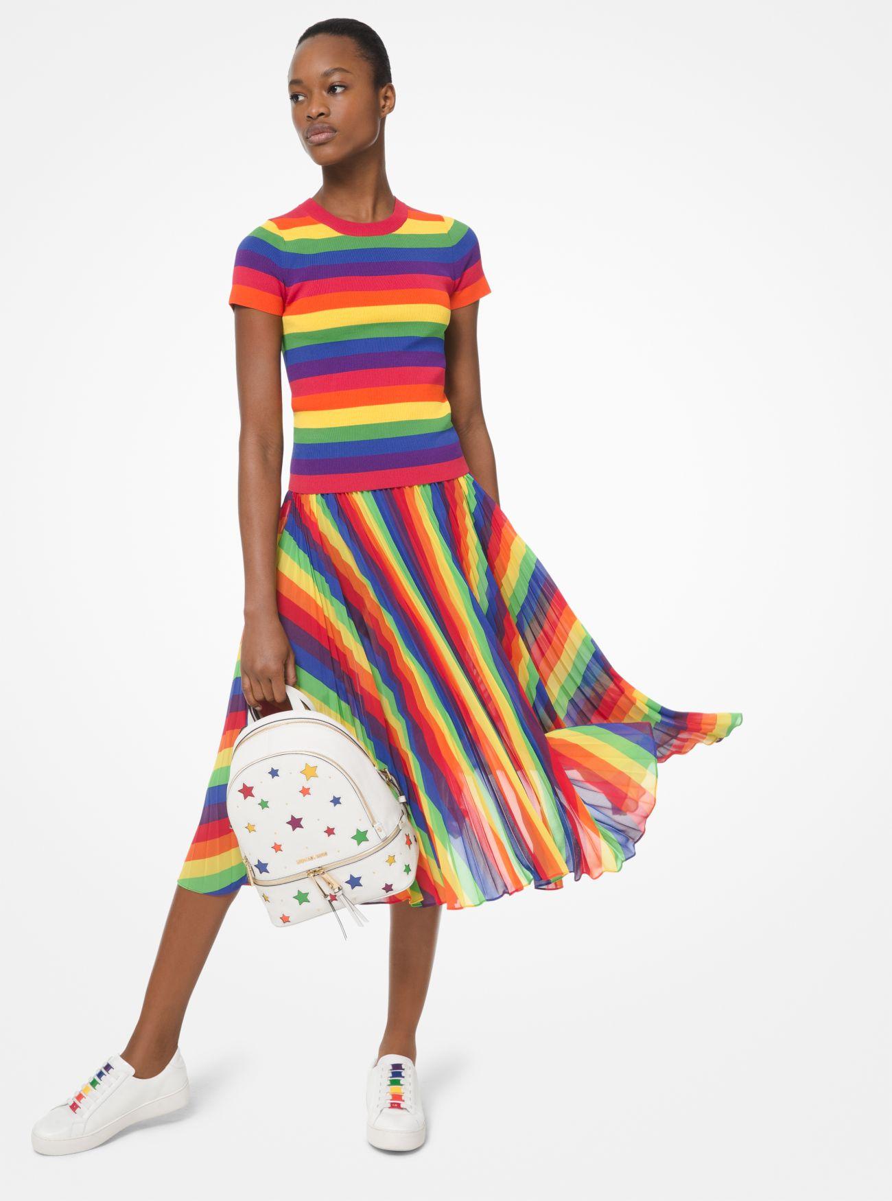 mk rainbow skirt