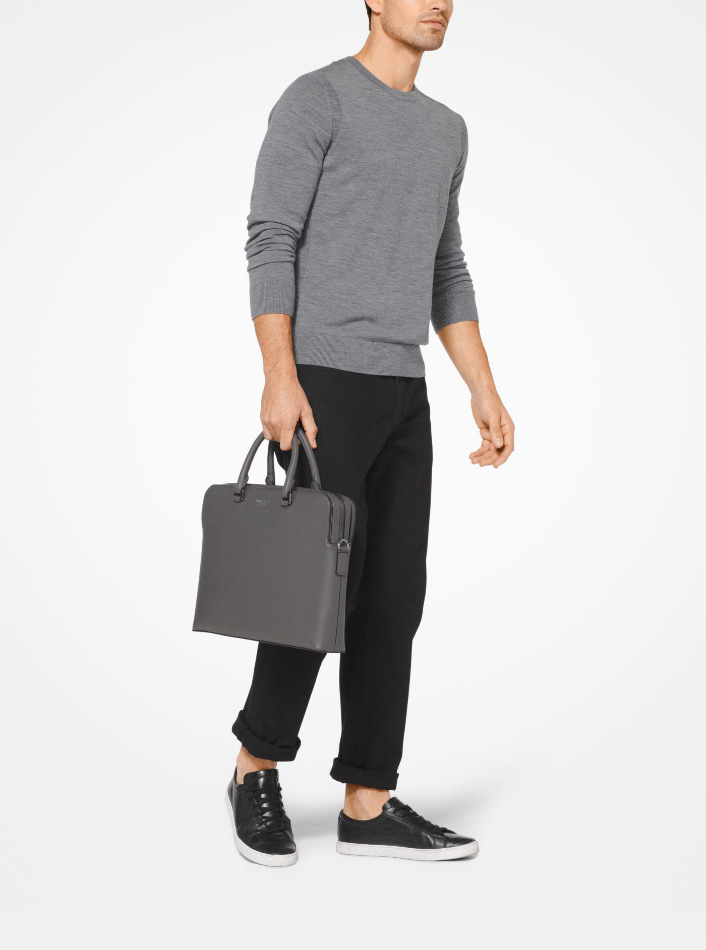 harrison leather briefcase