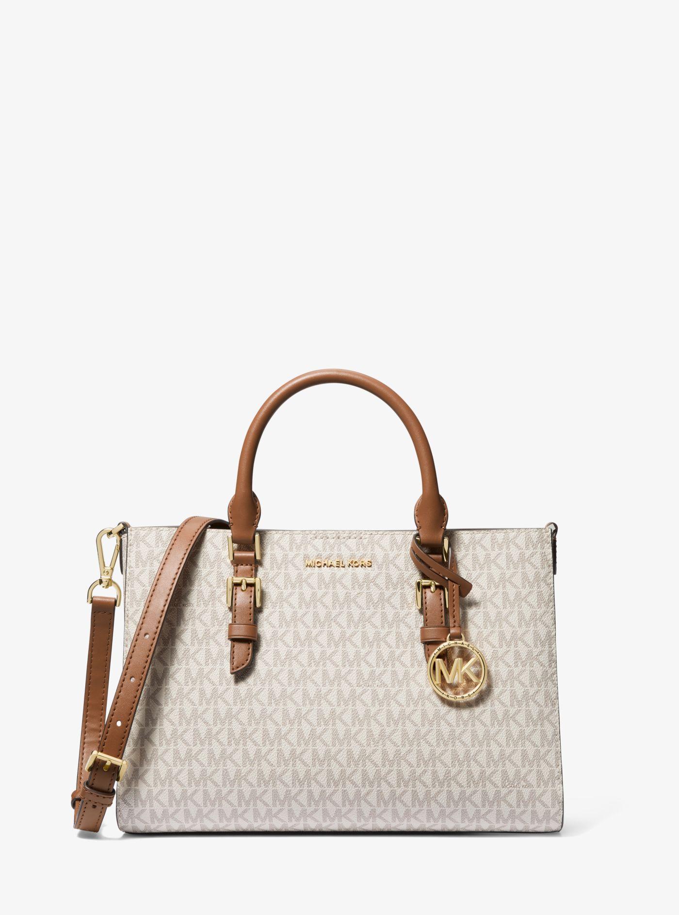 Michael Kors Sally Medium 2-in-1 Logo And Faux Leather Satchel in ...