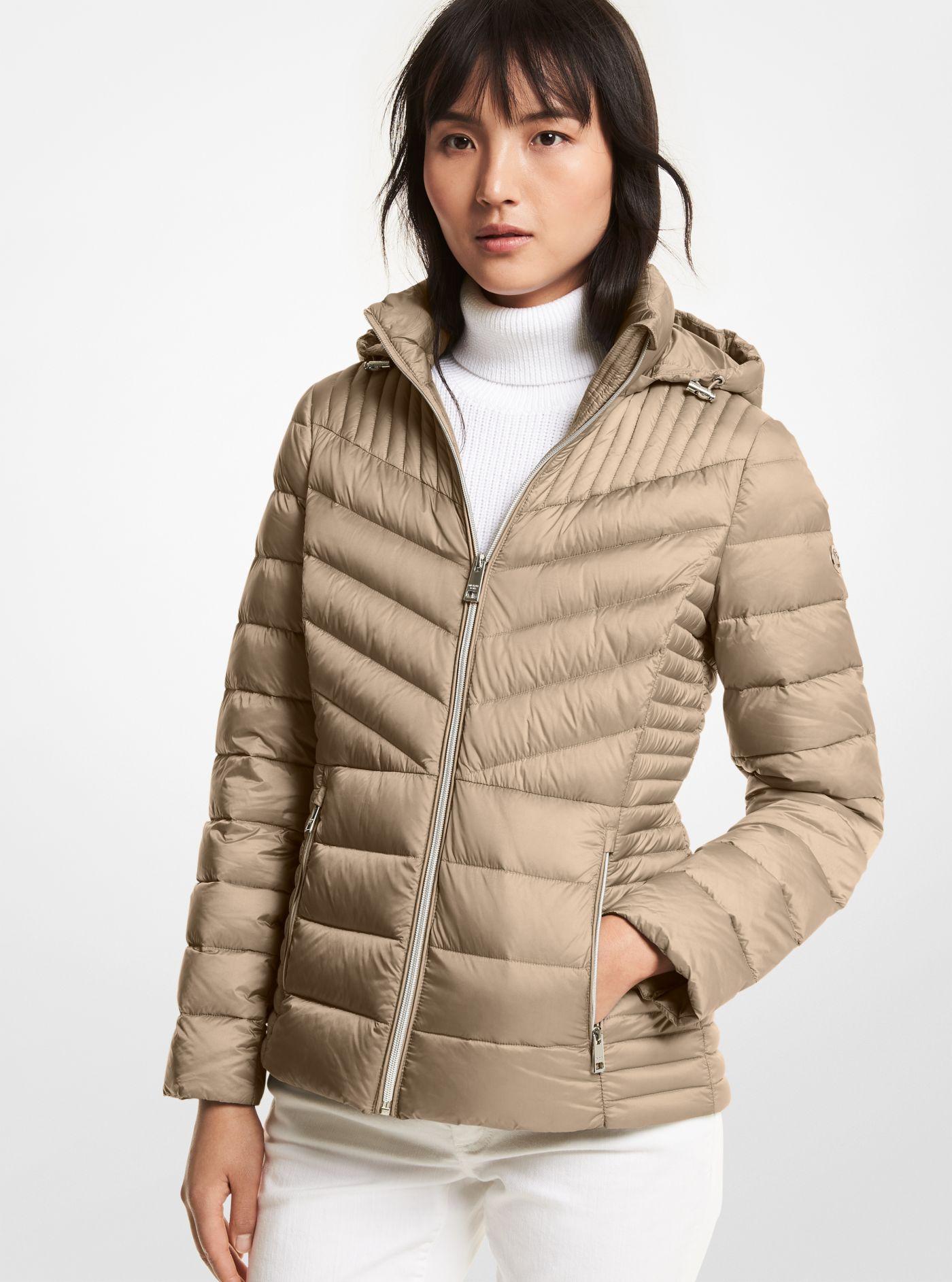 Michael Kors Quilted Nylon Packable Puffer Jacket in Natural | Lyst  Australia
