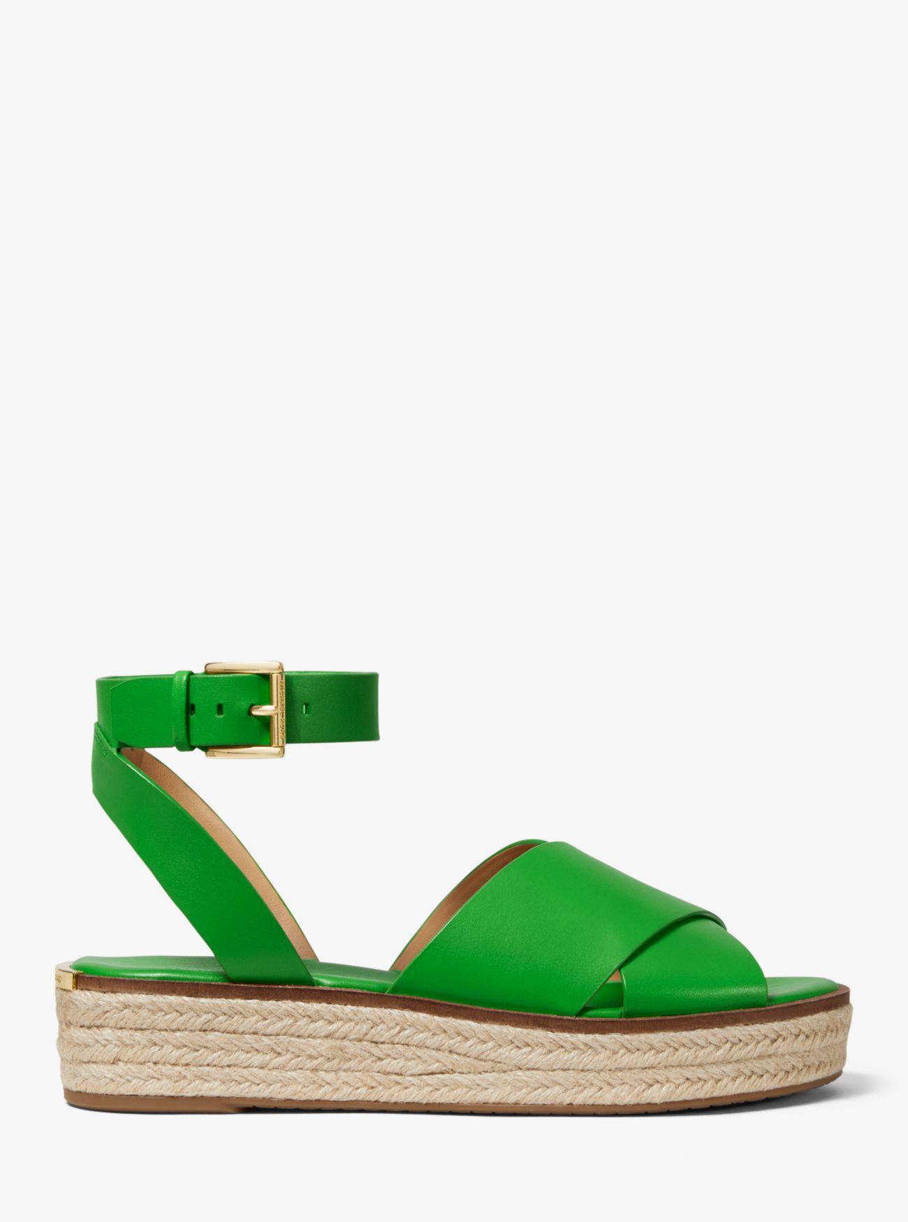 abbott leather espadrille sandal michael kors