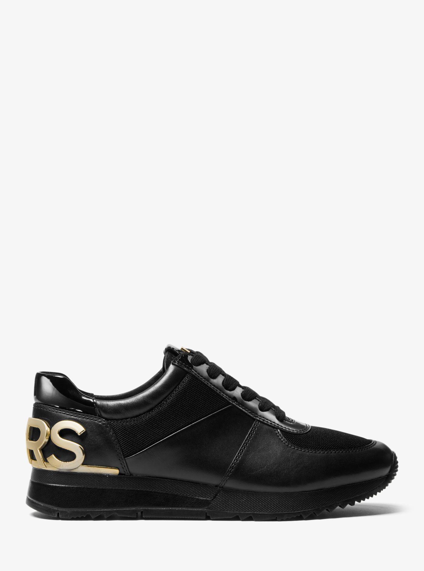 michael kors allie leather and canvas sneaker