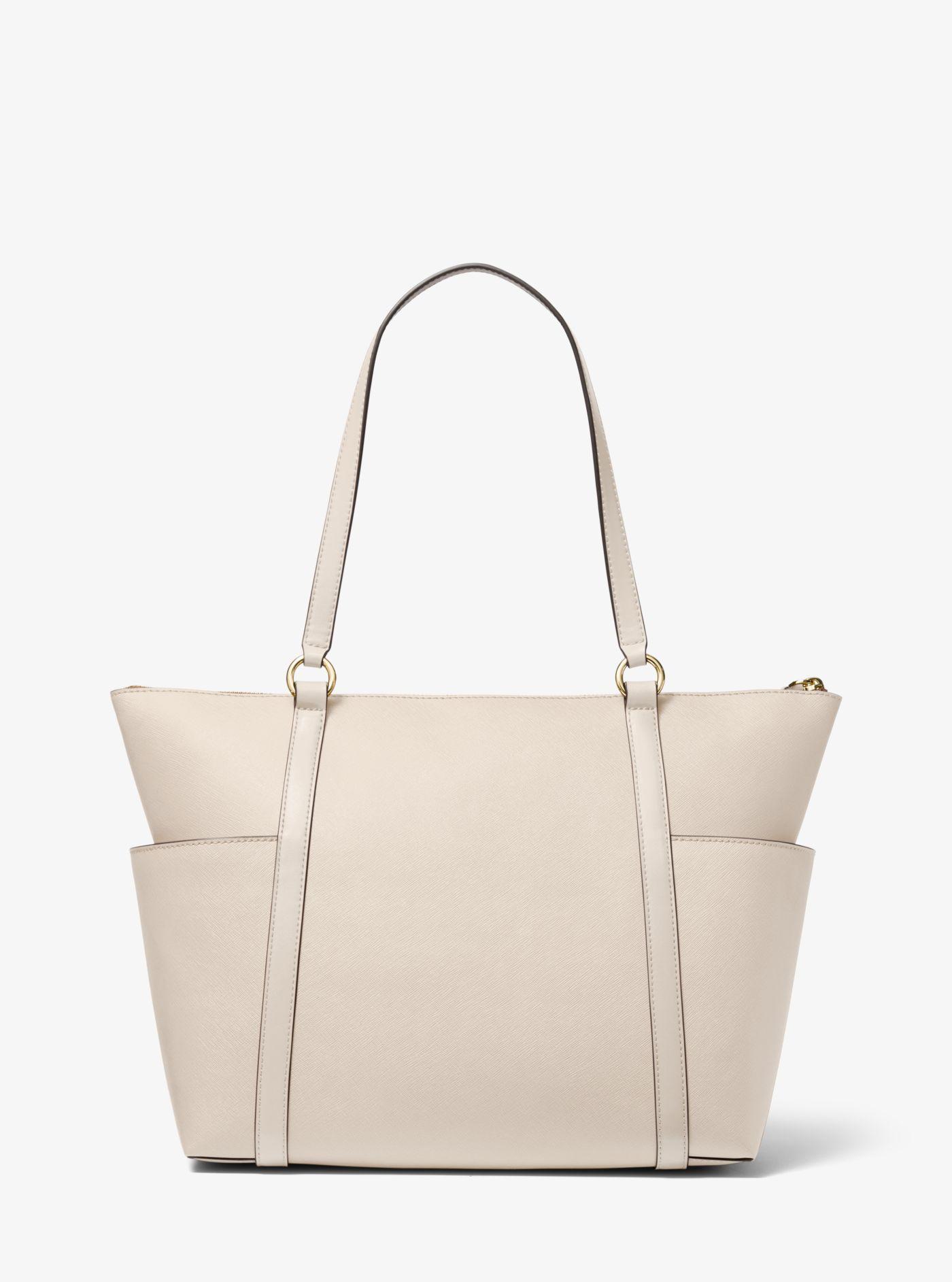 sullivan large saffiano leather top zip tote bag