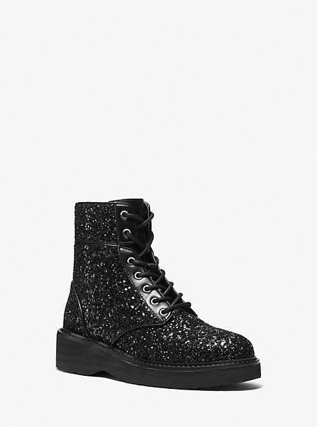 Michael kors black combat boots online