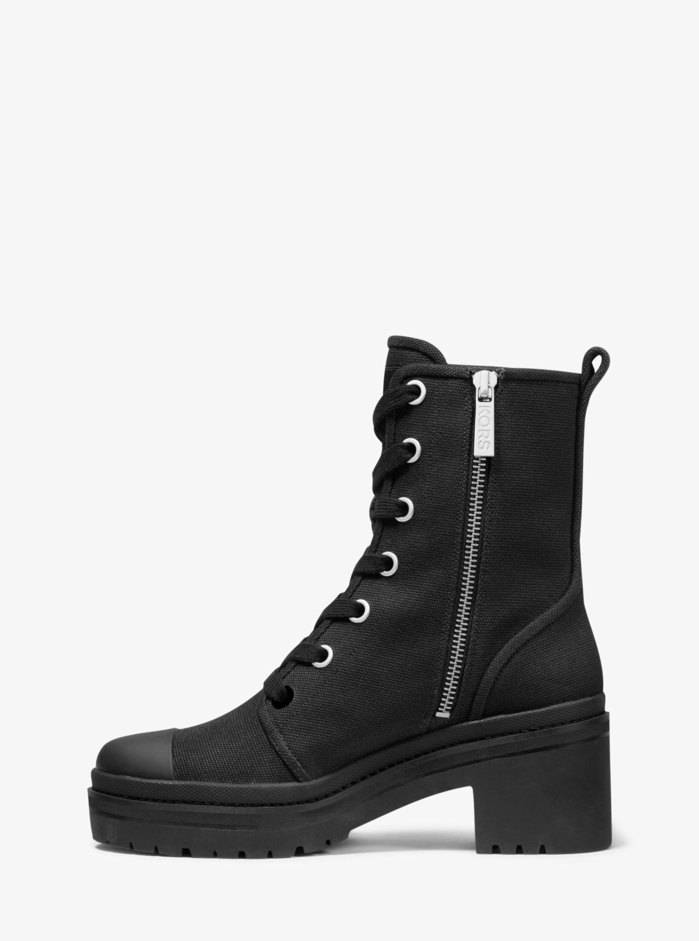 Total 79+ imagen michael kors canvas combat boots - Abzlocal.mx