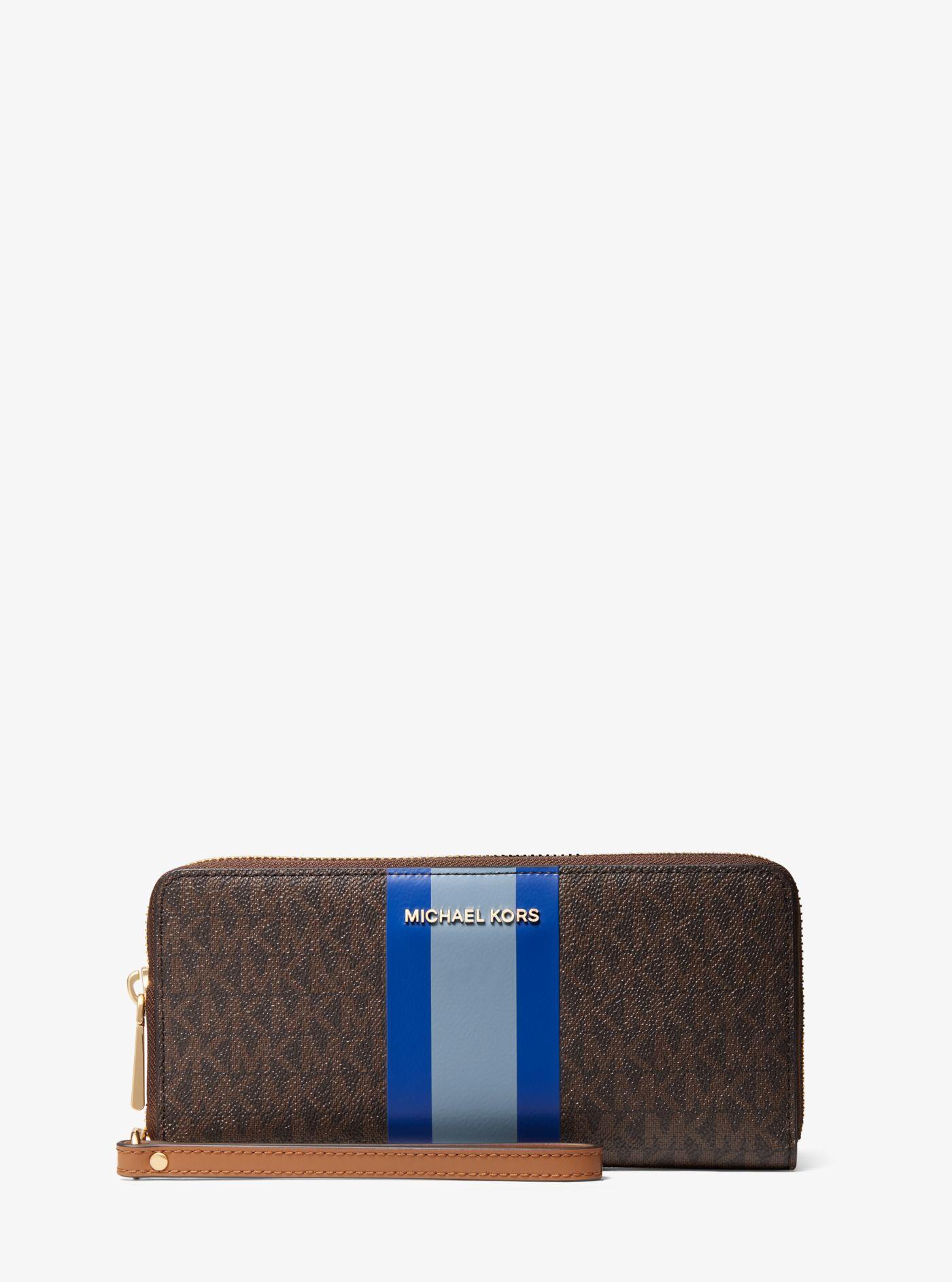 michael kors striped wallet