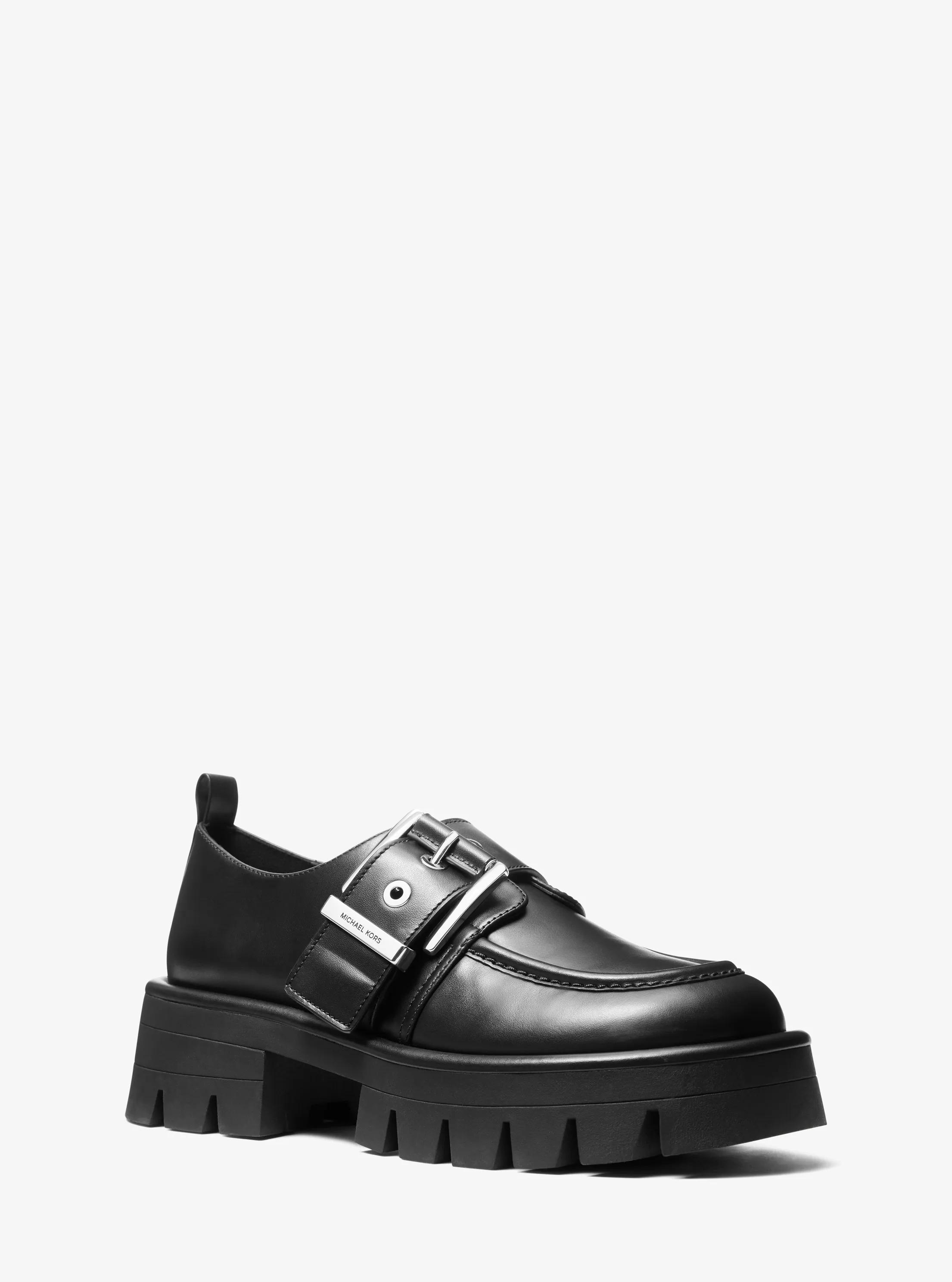 MICHAEL Michael Kors Colby Leather Loafer in Black | Lyst UK