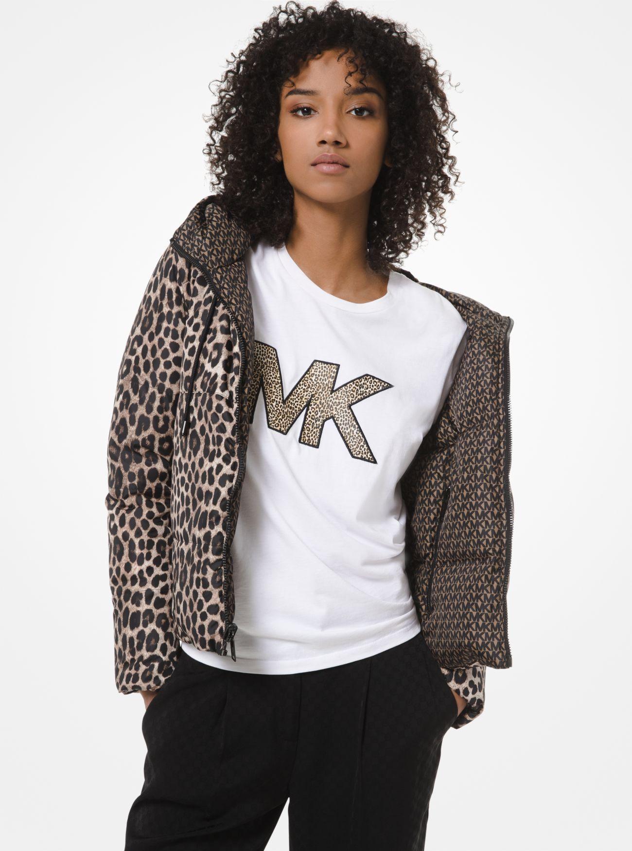 quilted leopard jacket