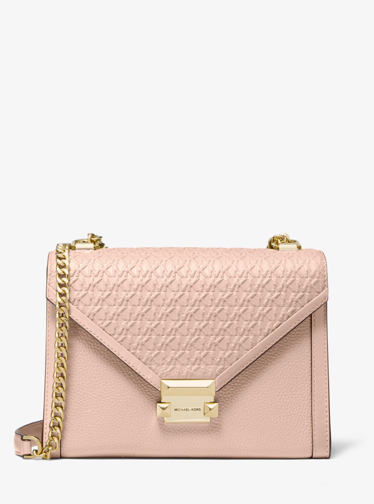 whitney large pebbled leather convertible shoulder bag